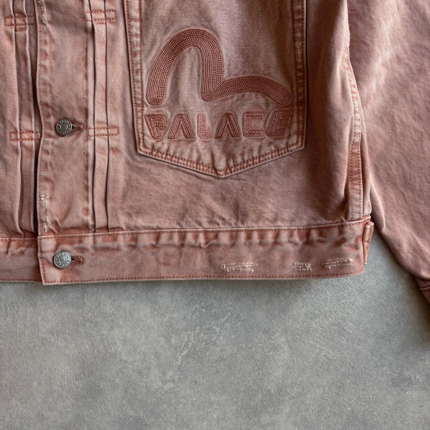 Palace Evisu Type 2 Denim Jacket Pink Wash M
