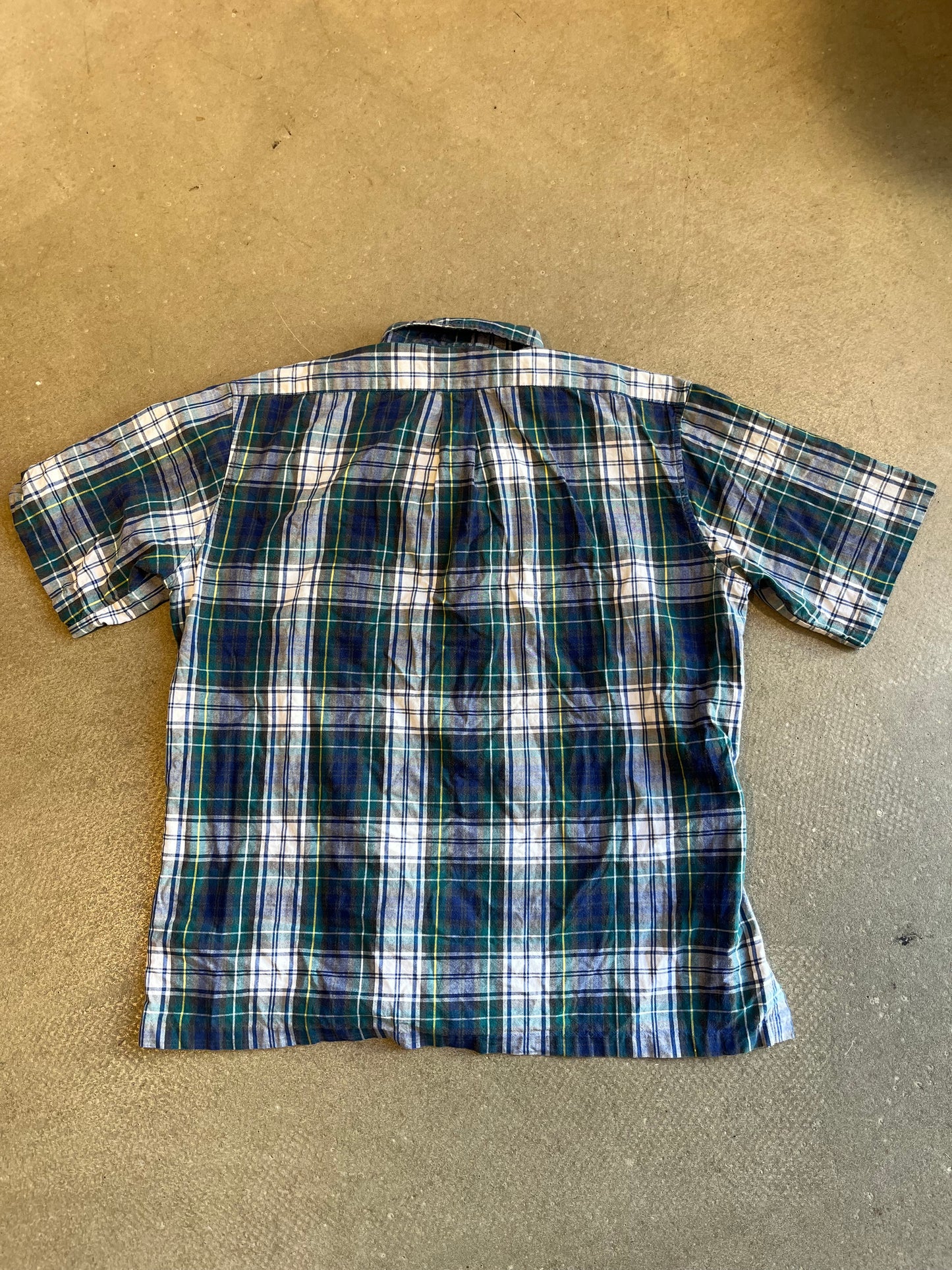 Reyn Spooner Shirt Half Button Up Blue XL