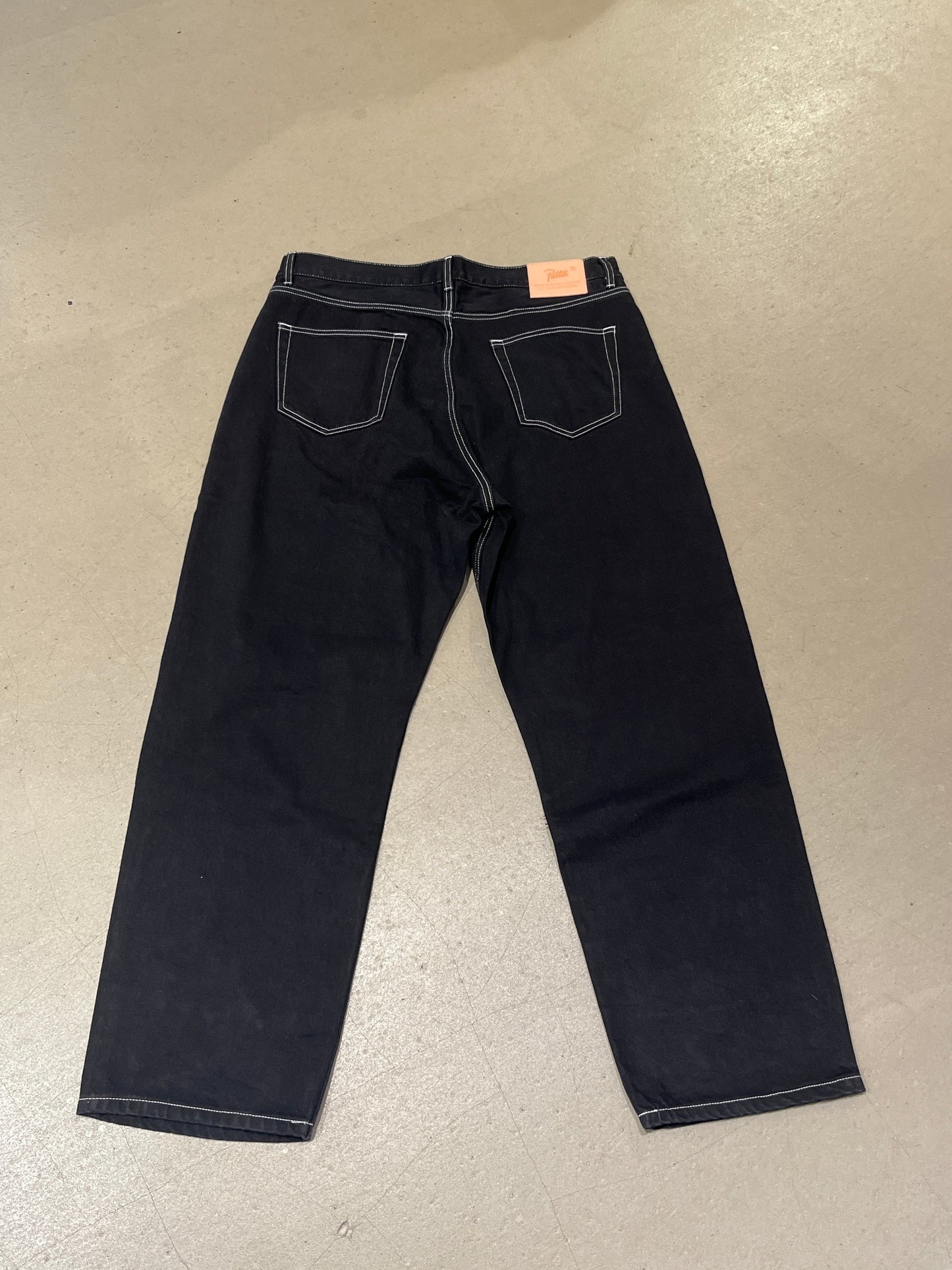 Patta Contrast Stitch Jeans Black 36