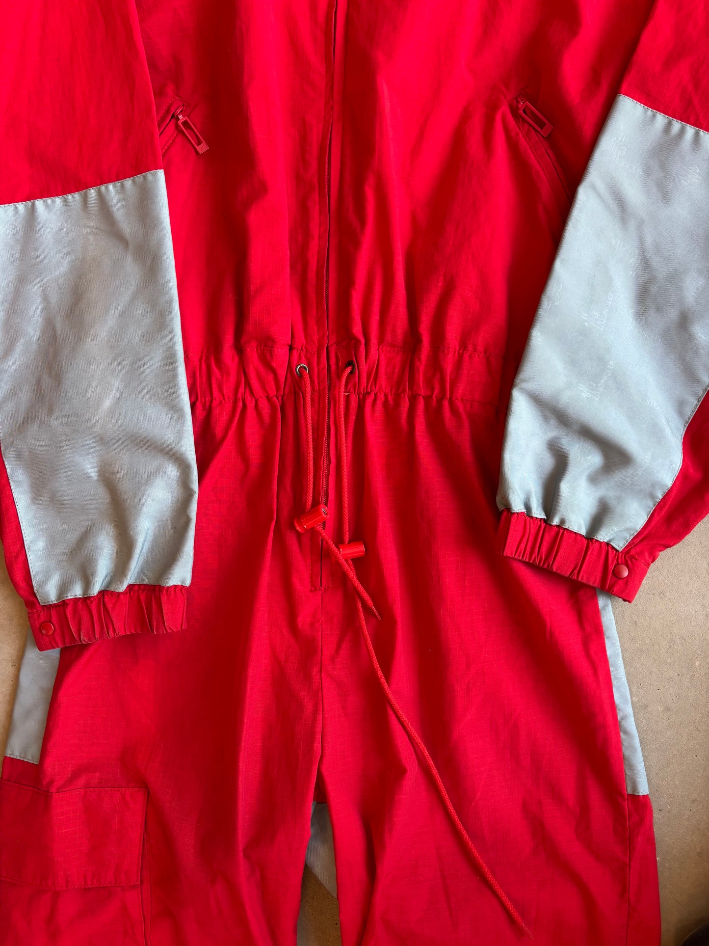 Vintage Moncler By Asics Thermo CLO Ski Suit Red
