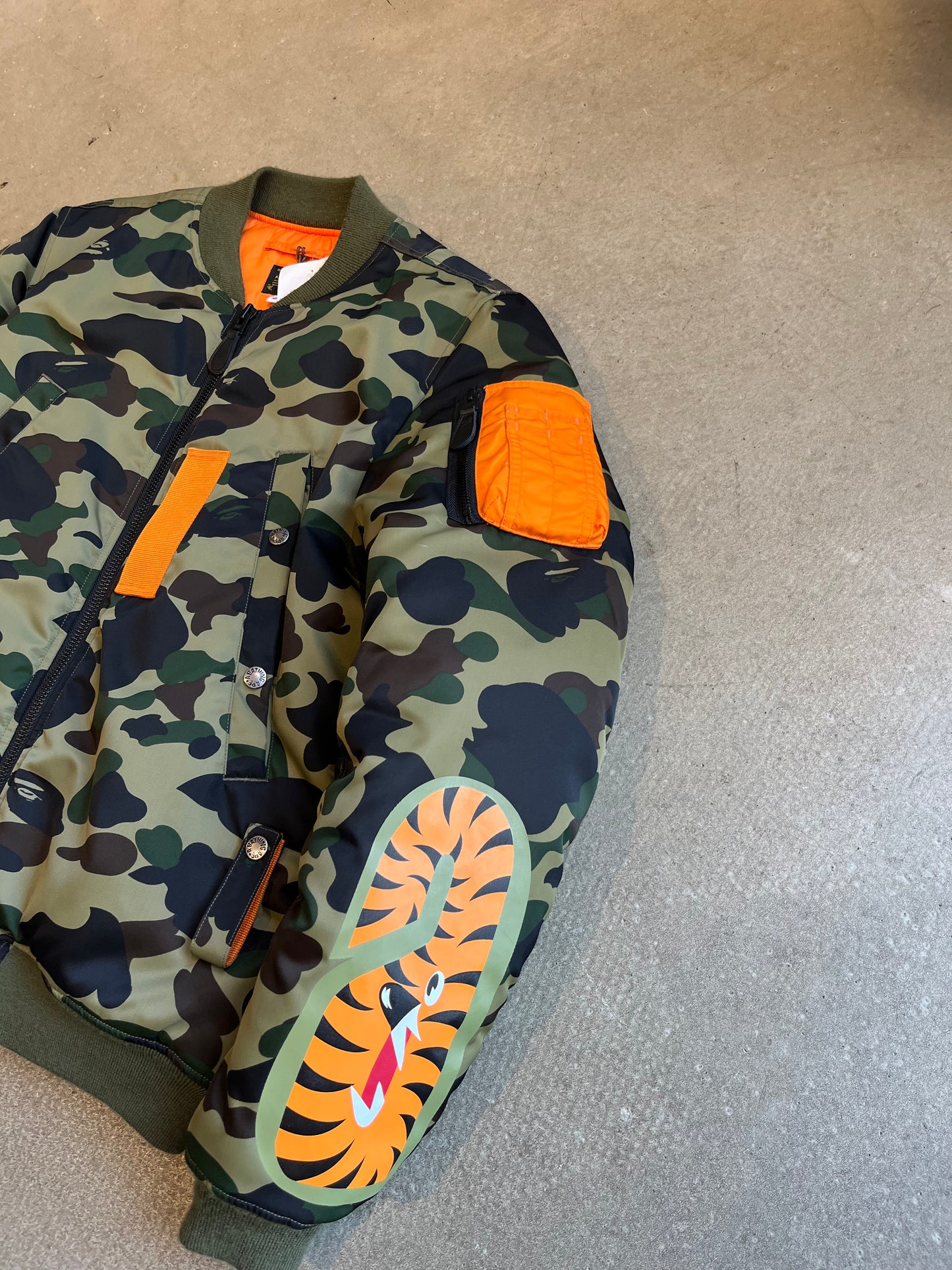 Bape Funthera Militia Bomber Camo Green M