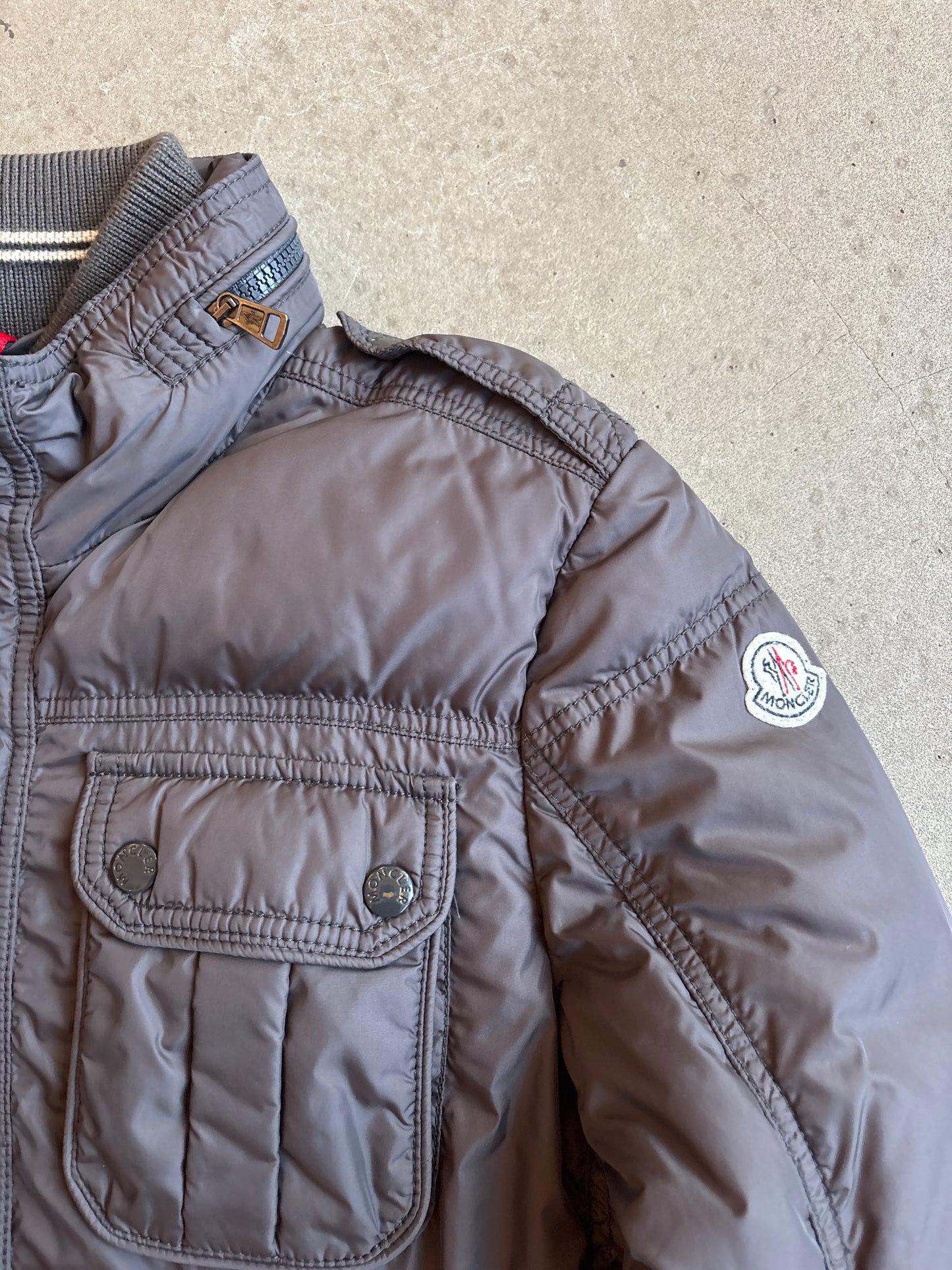 Moncler Padded Field Jacket Brown XL