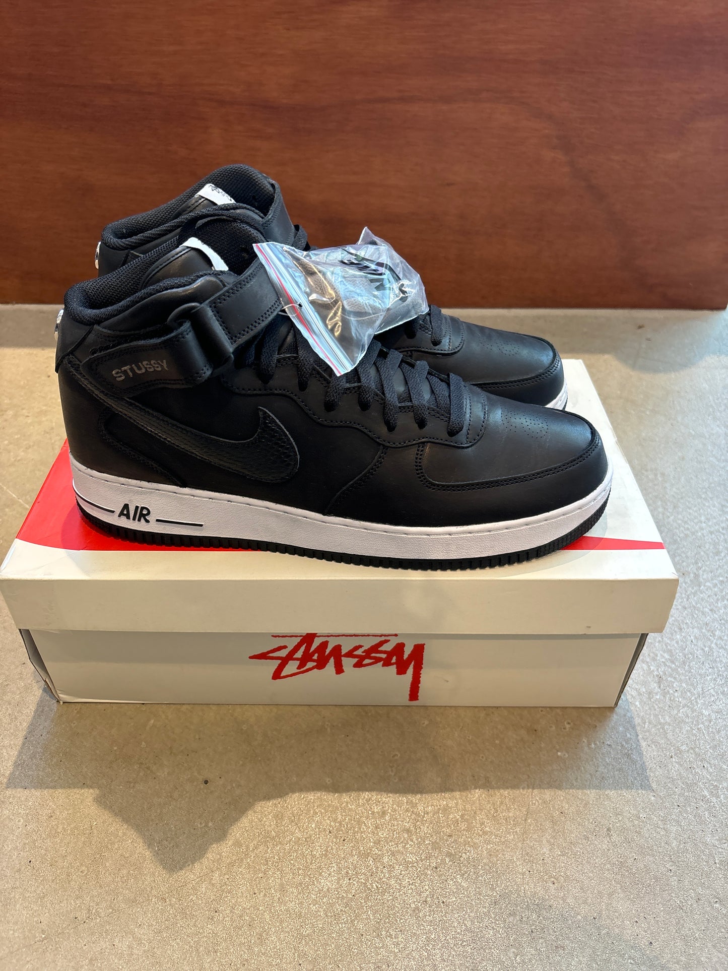 Stüssy x Nike Air Force 1 Mid Black EU 47.5