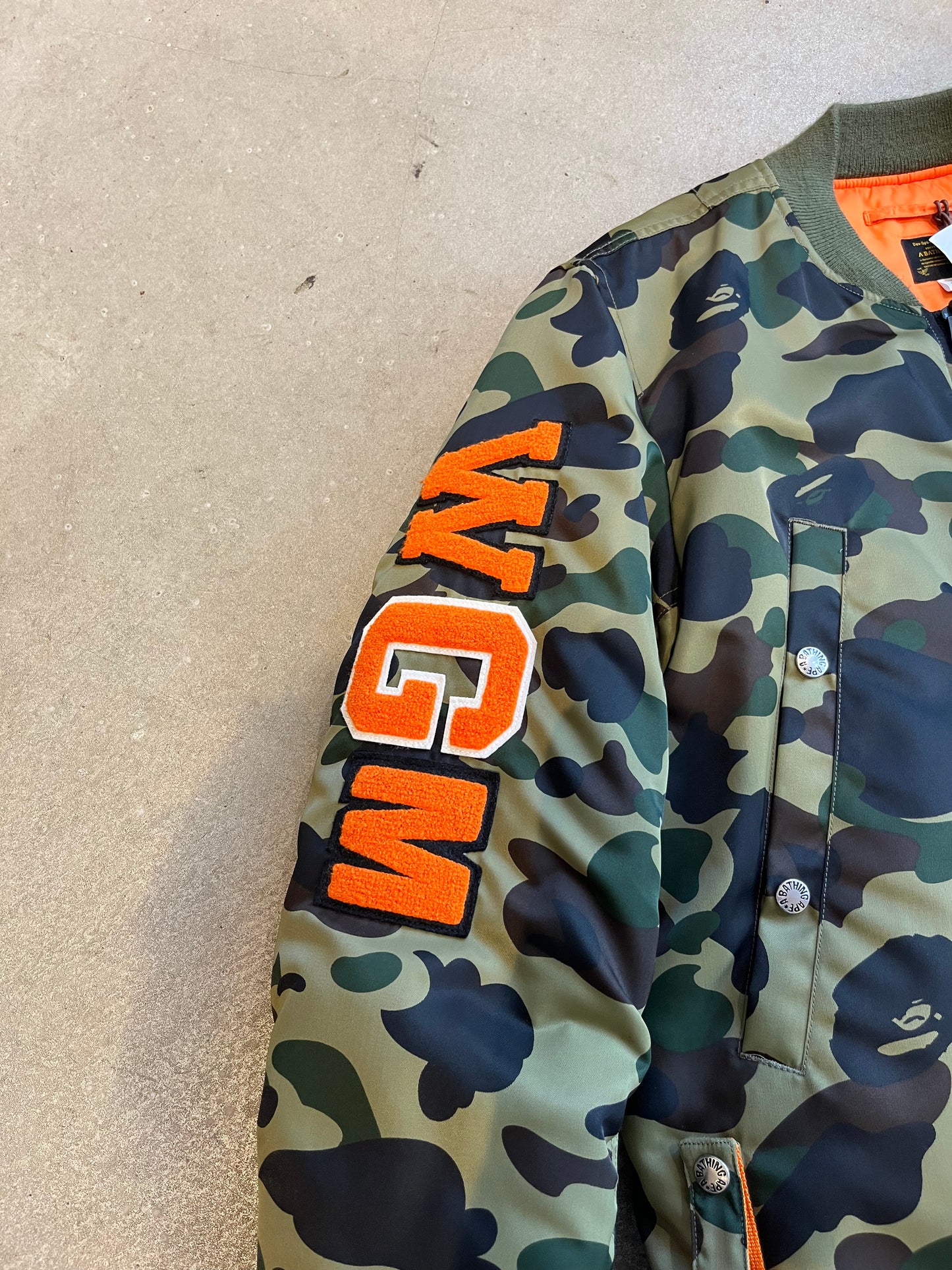 Bape Funthera Militia Bomber Camo Green M