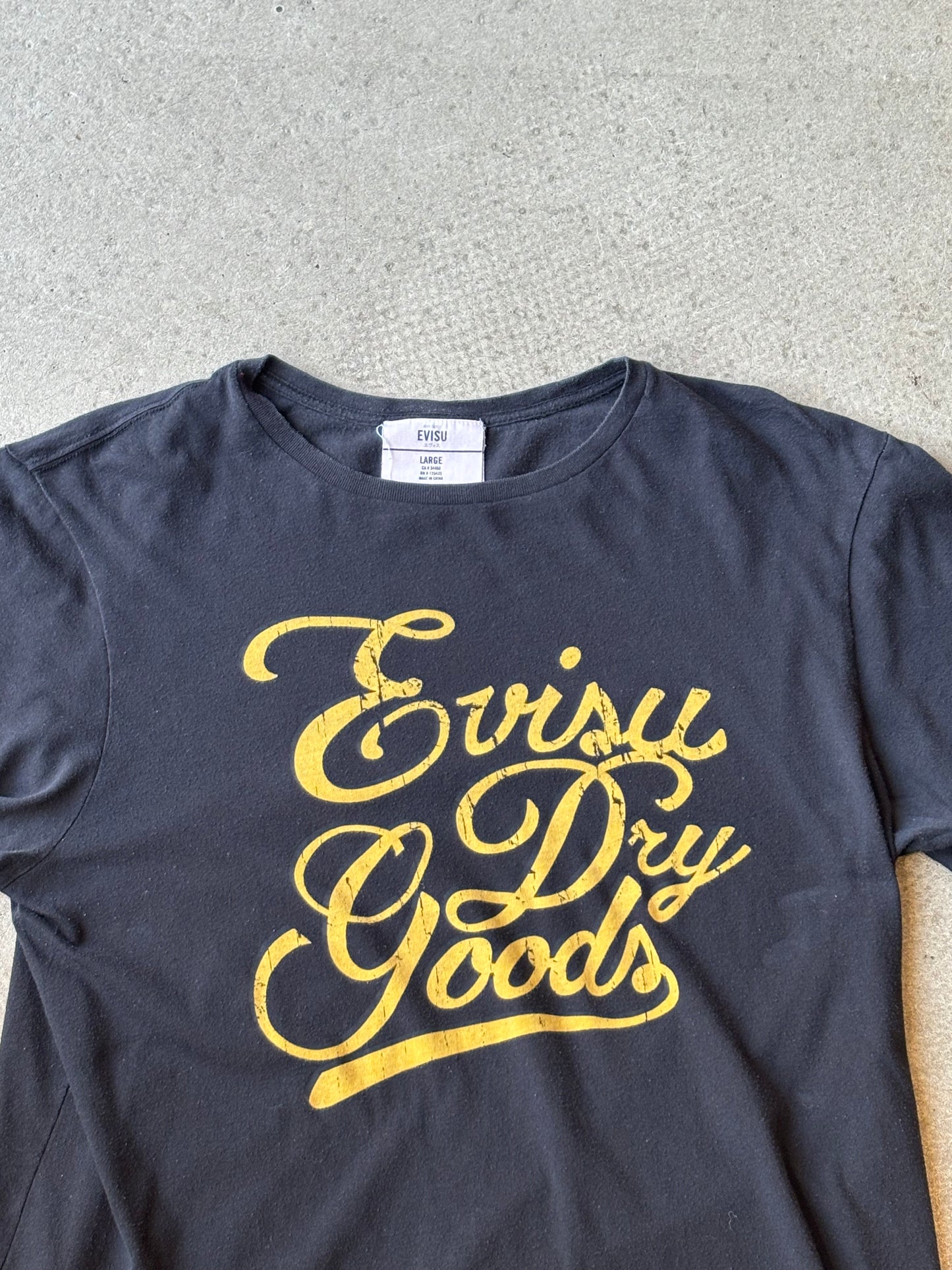 Evisu Dry Goods Tee Black Large