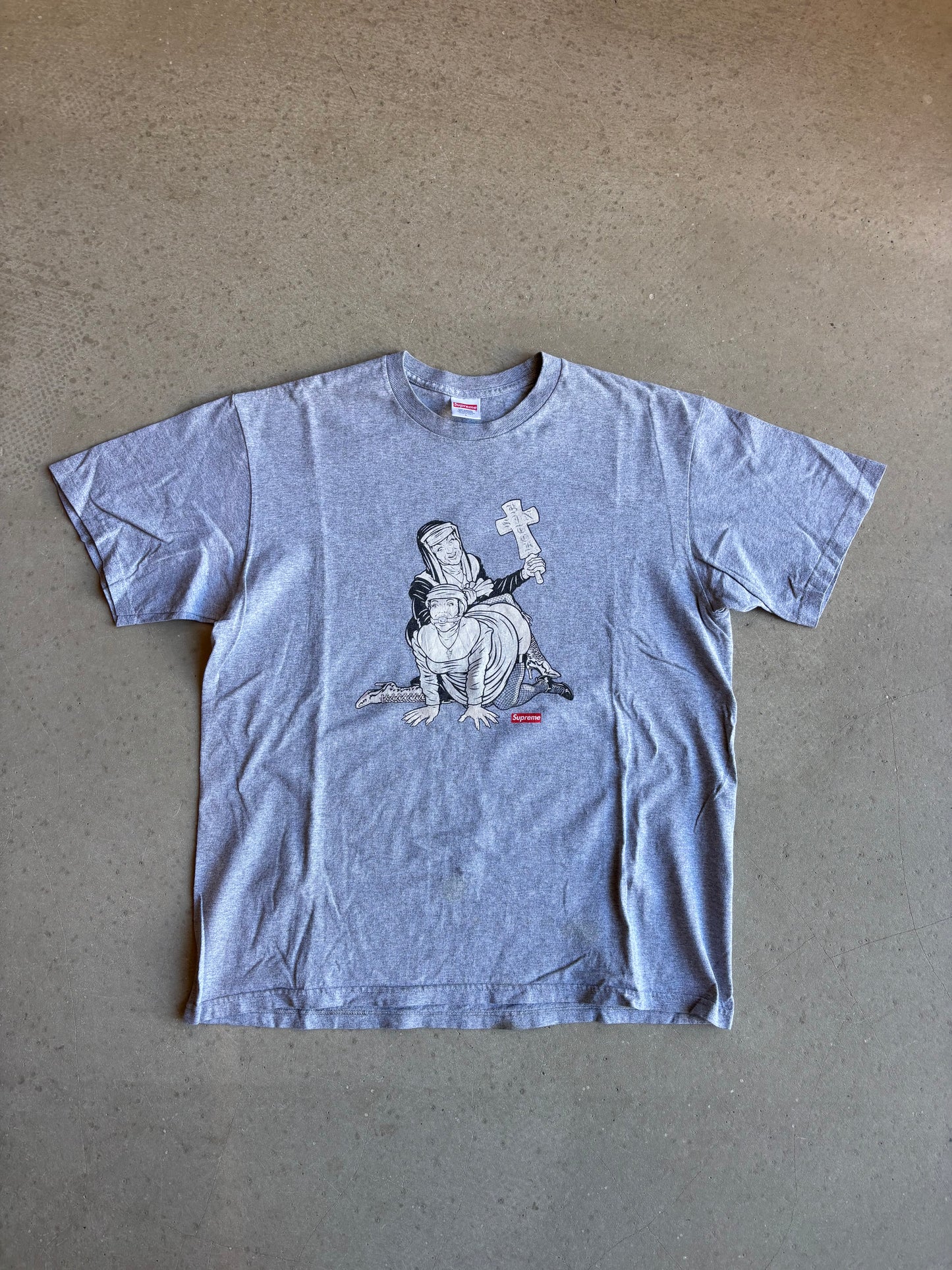 Supreme Nuns Tee Grey Large