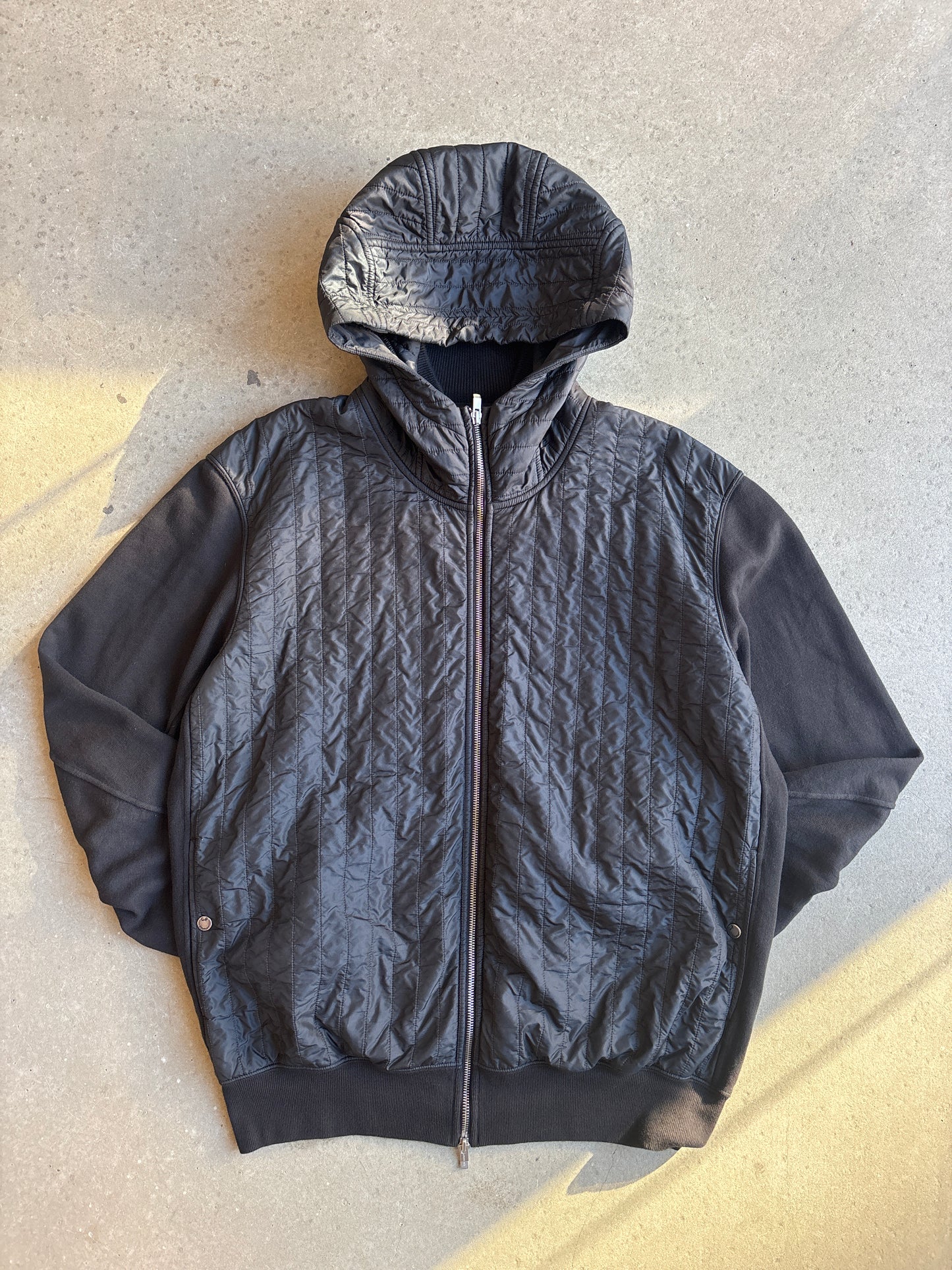 Cp Company Quilted Hooded Sweater Black XXL