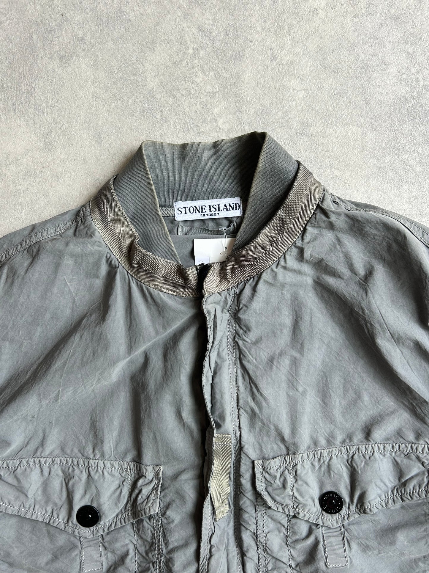 Stone Island Cotton-NY Dyed Overshirt Grey XL