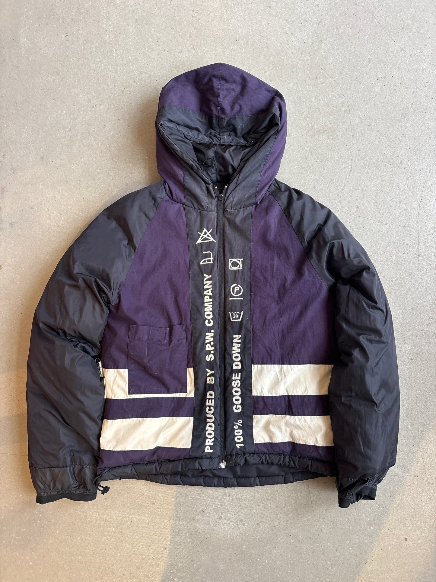 Stone Island Denims "Reversible" Down Puffer Jacket Black M