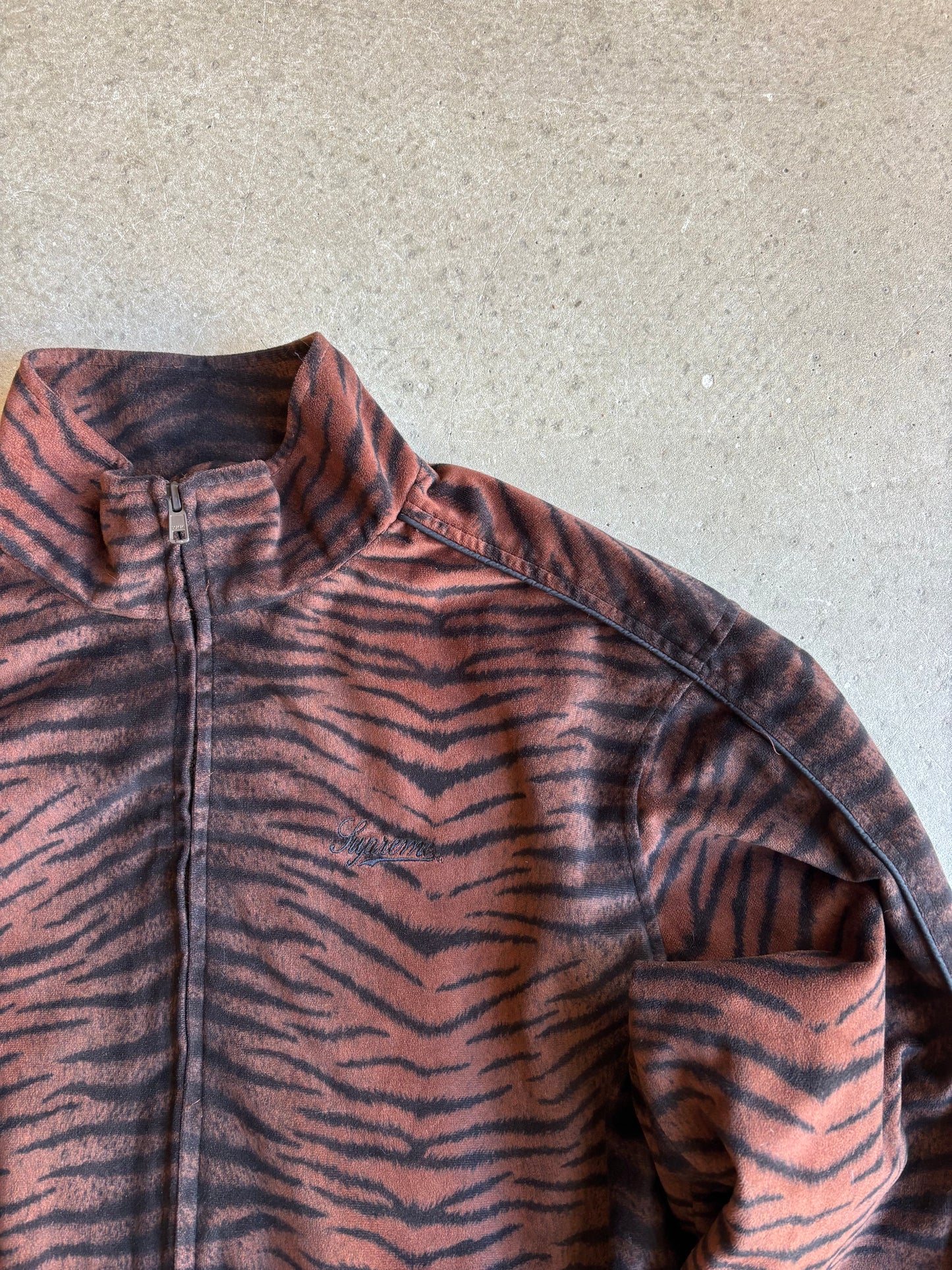 Supreme Tiger Stripe Track Jacket Brown Medium