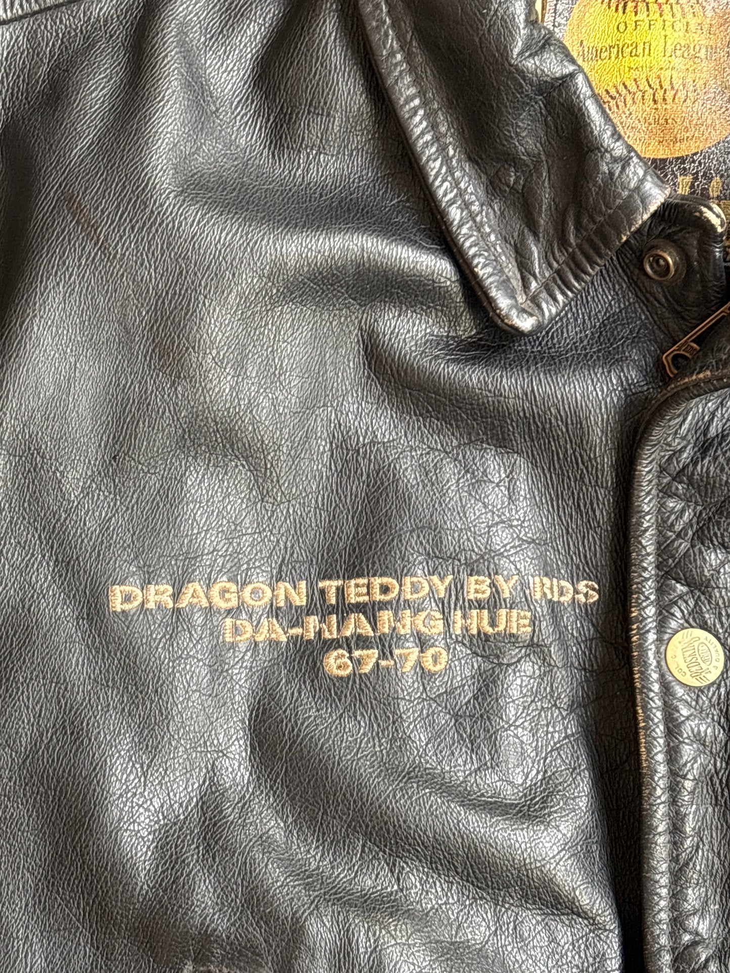 Redskins Dragon Leather Jacket Black XL