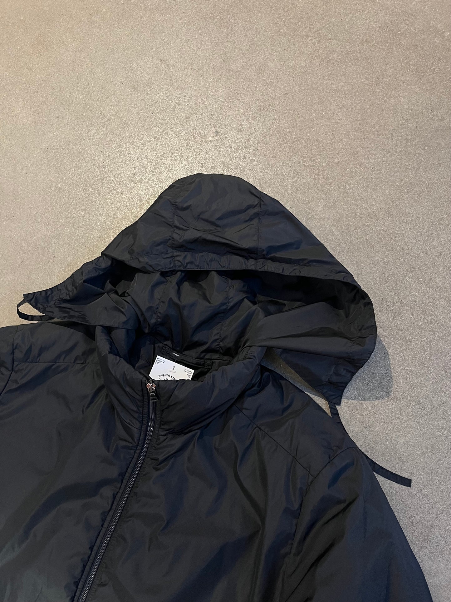 Prada Black Label Puffed Parka Down Jacket Black Size 54