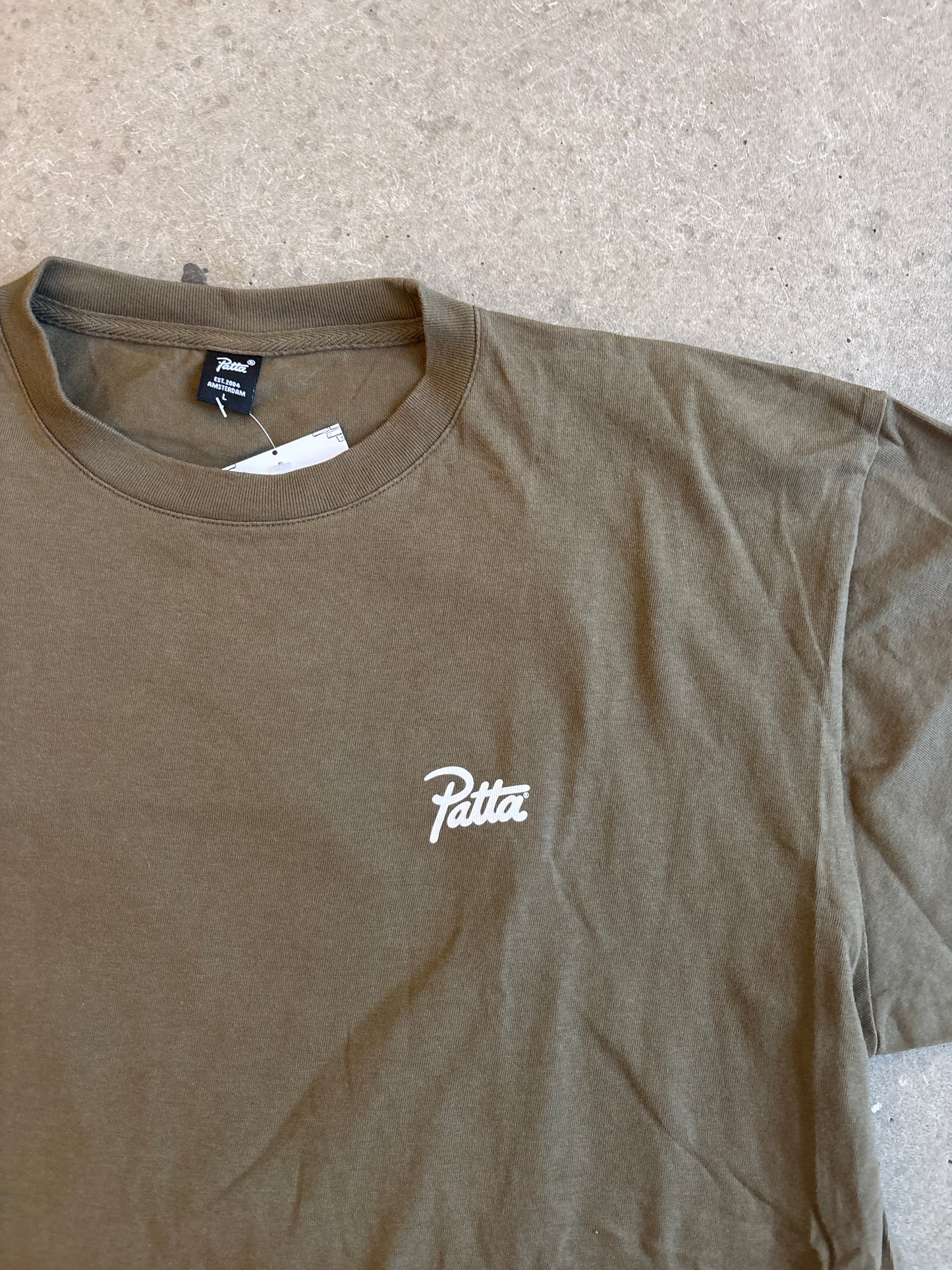 Patta Yo What’s uUp Its Me Again Tee Khaki L