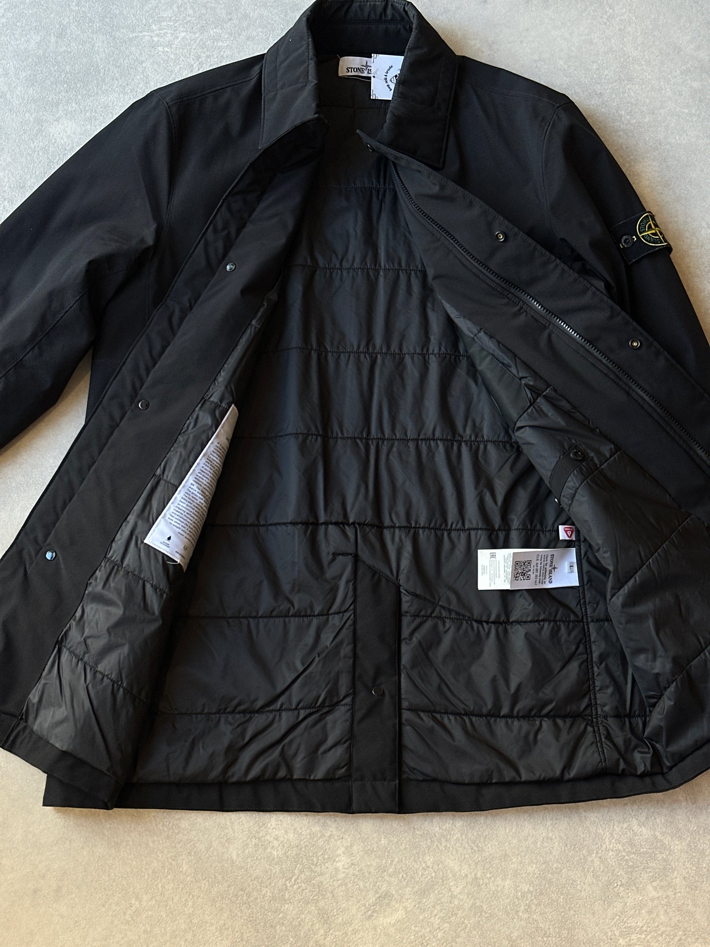Stone Islands Primaloft Soft Shell-R Trench Black Large