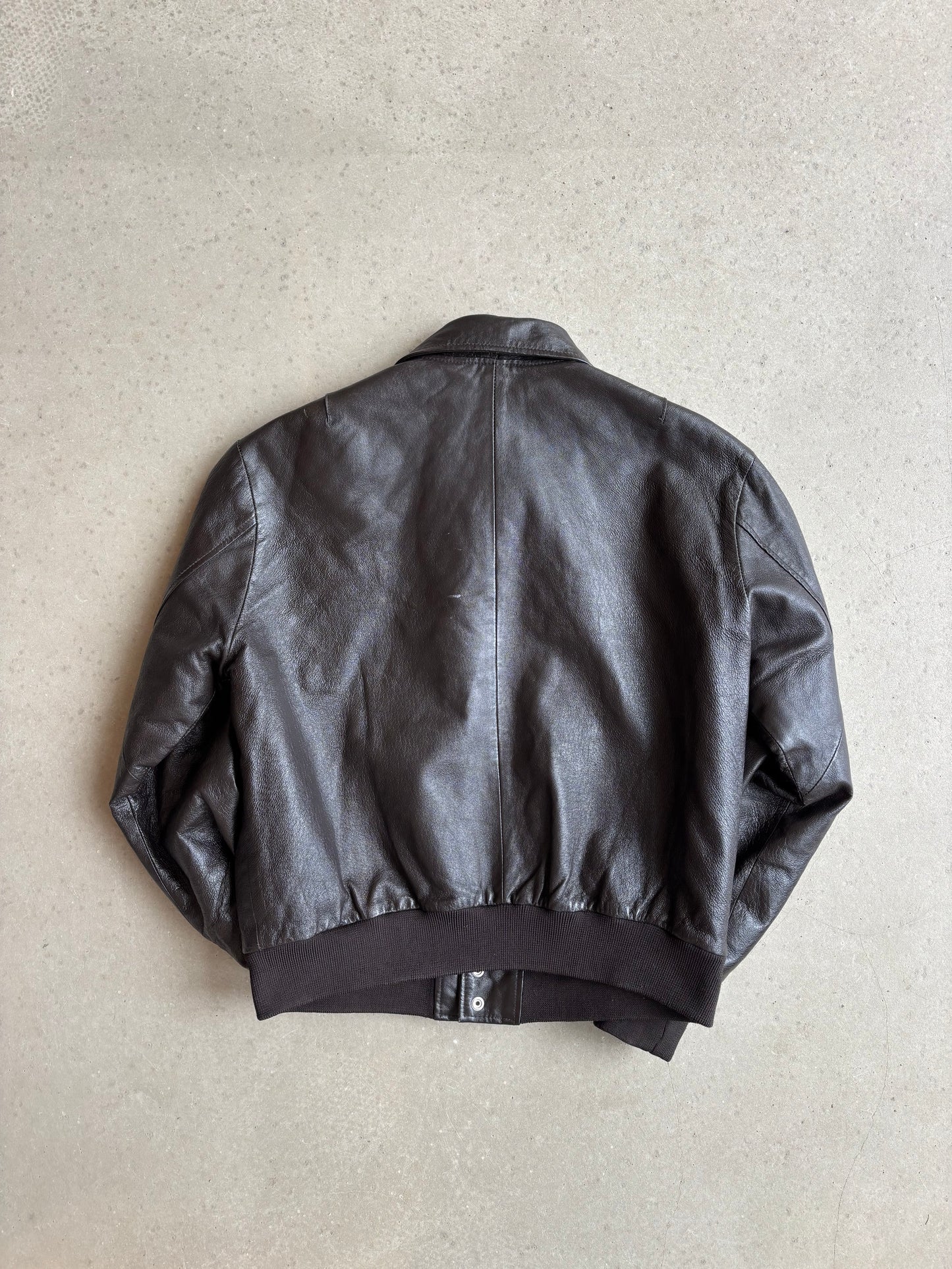 Diesel "Faker I" Leather Jacket Black Large