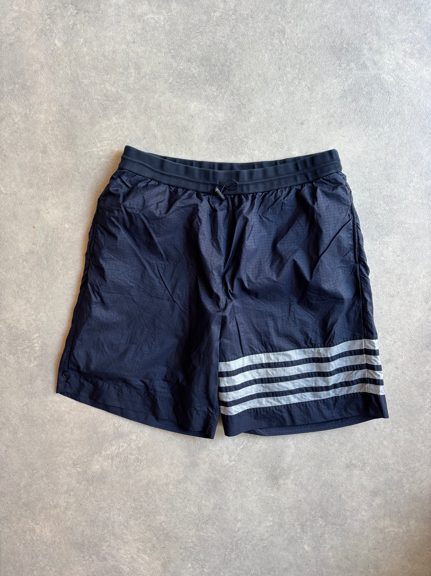 Thom Browne Ripstop 4-Bar Track Shorts Navy XL