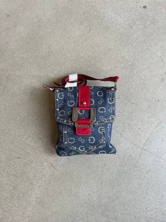 Guess Canvas Logo Bag Blue