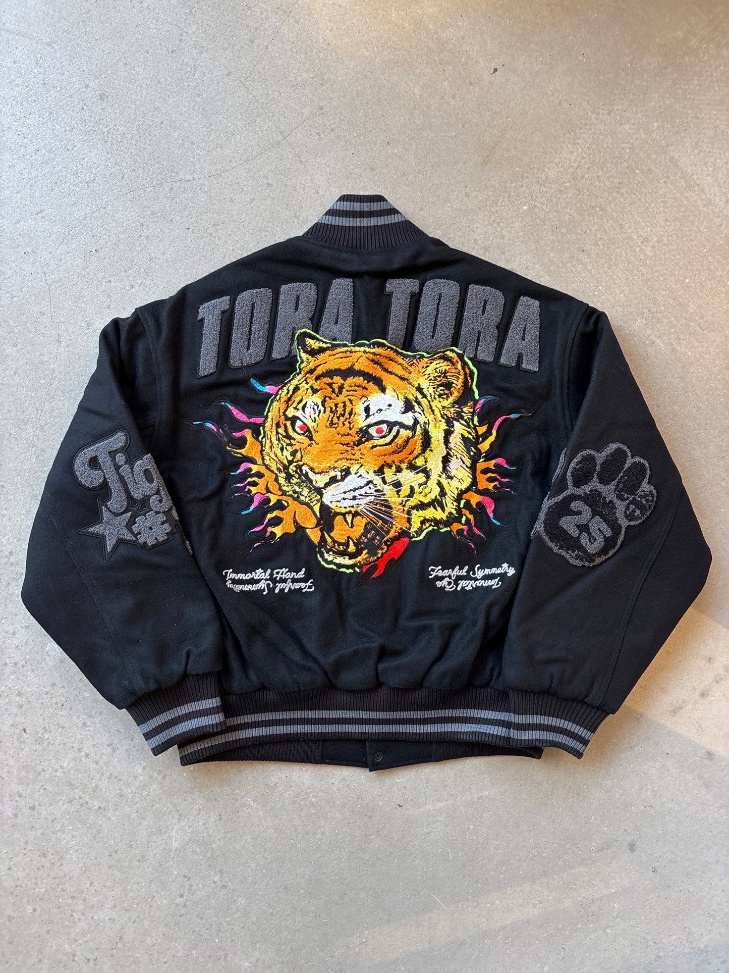 Palace Tora Tora Varsity Jacket Black