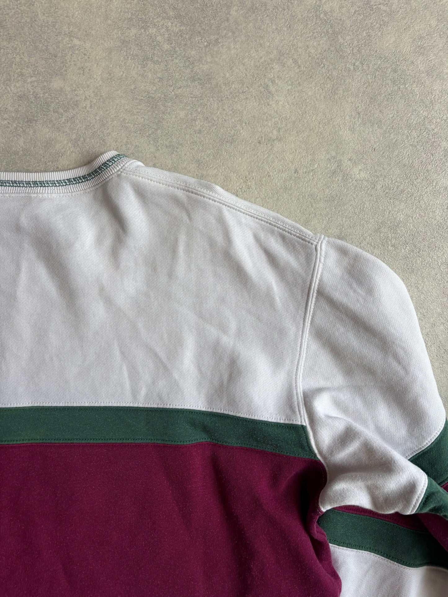 Supreme Center Strip Crewneck White Large