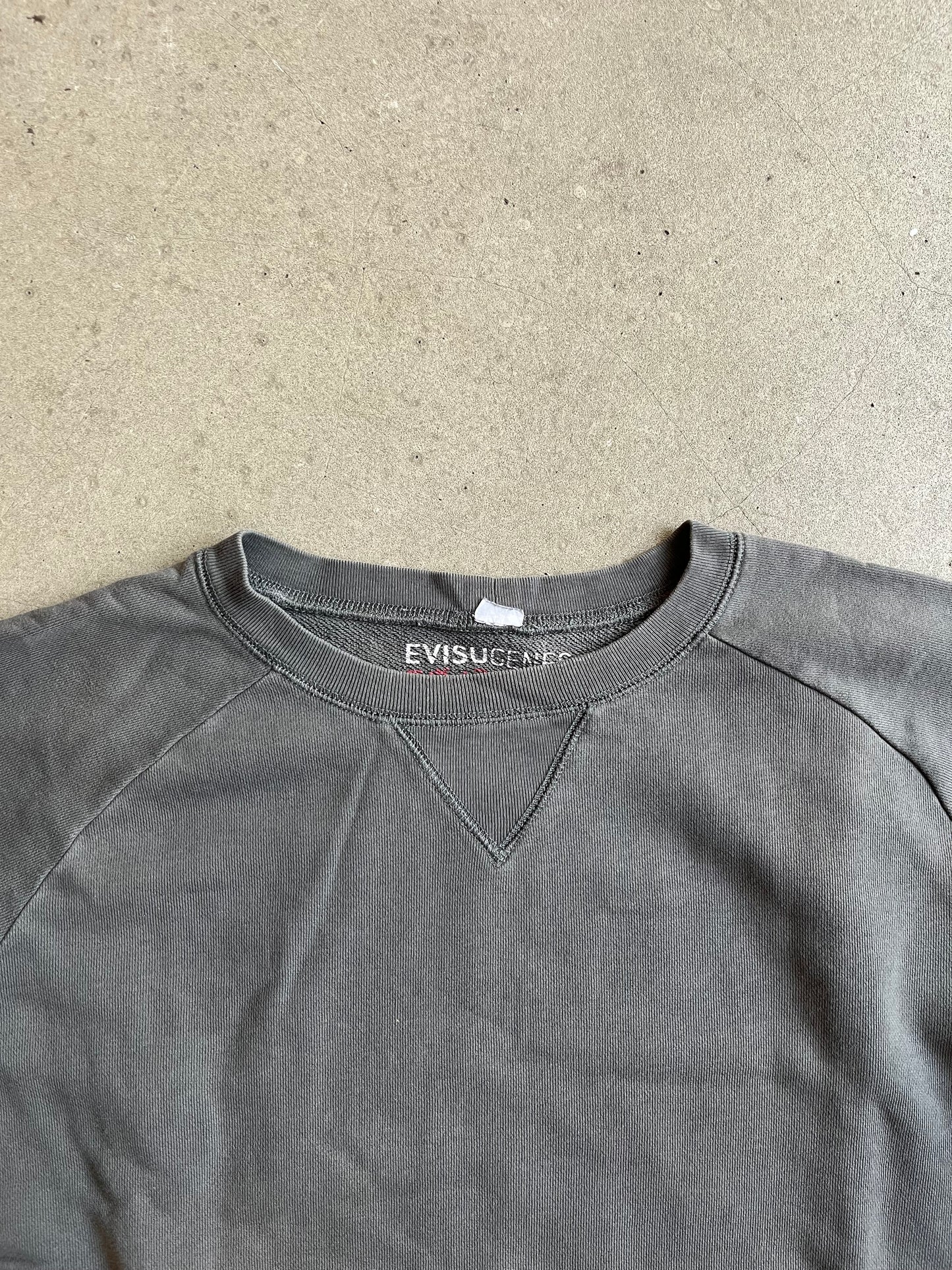 Evisu Genes Back Print Sweater Olive Large