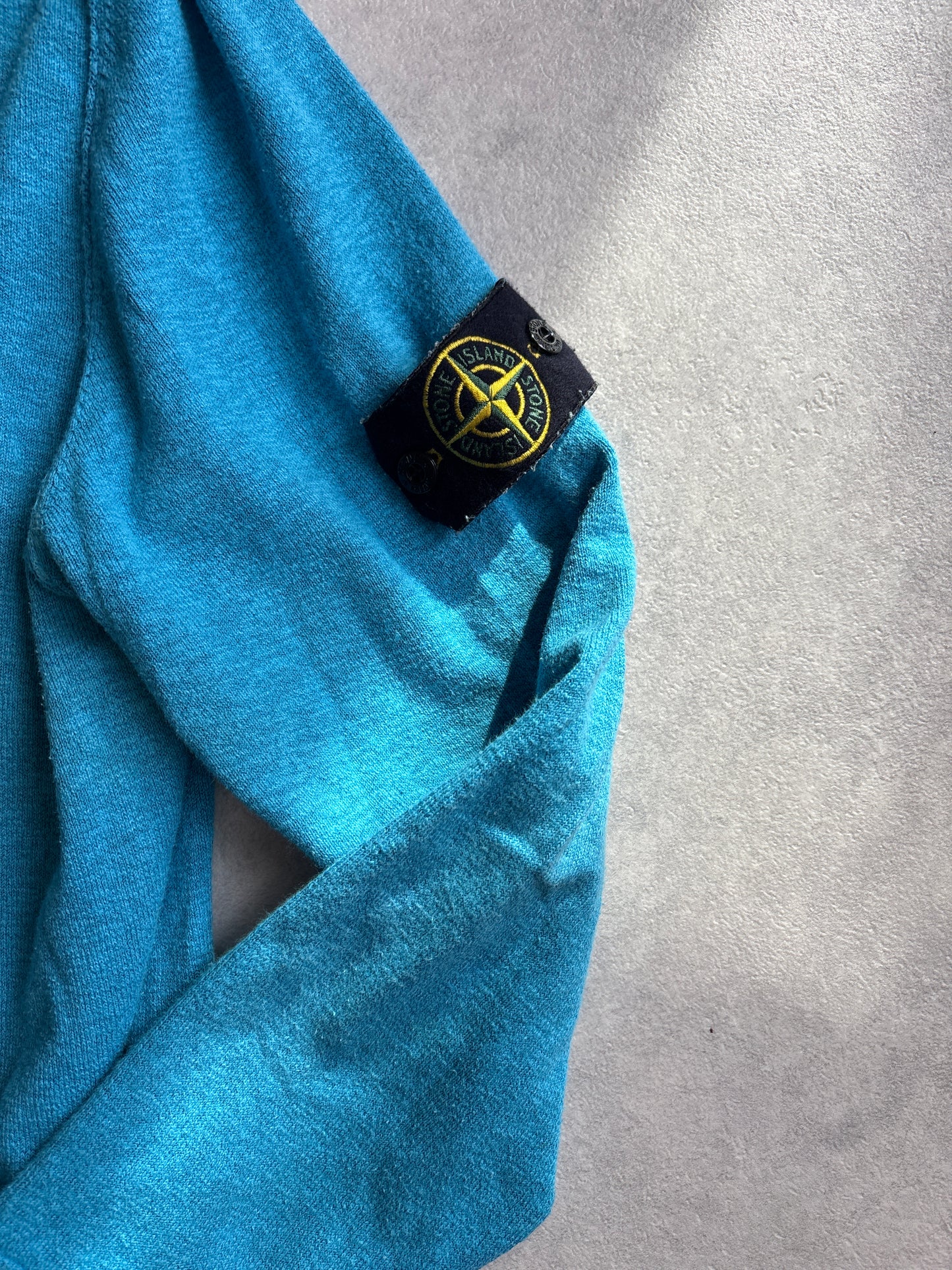 Stone Island Cotton Crewneck Knit Sweater Tropical Blue XXL