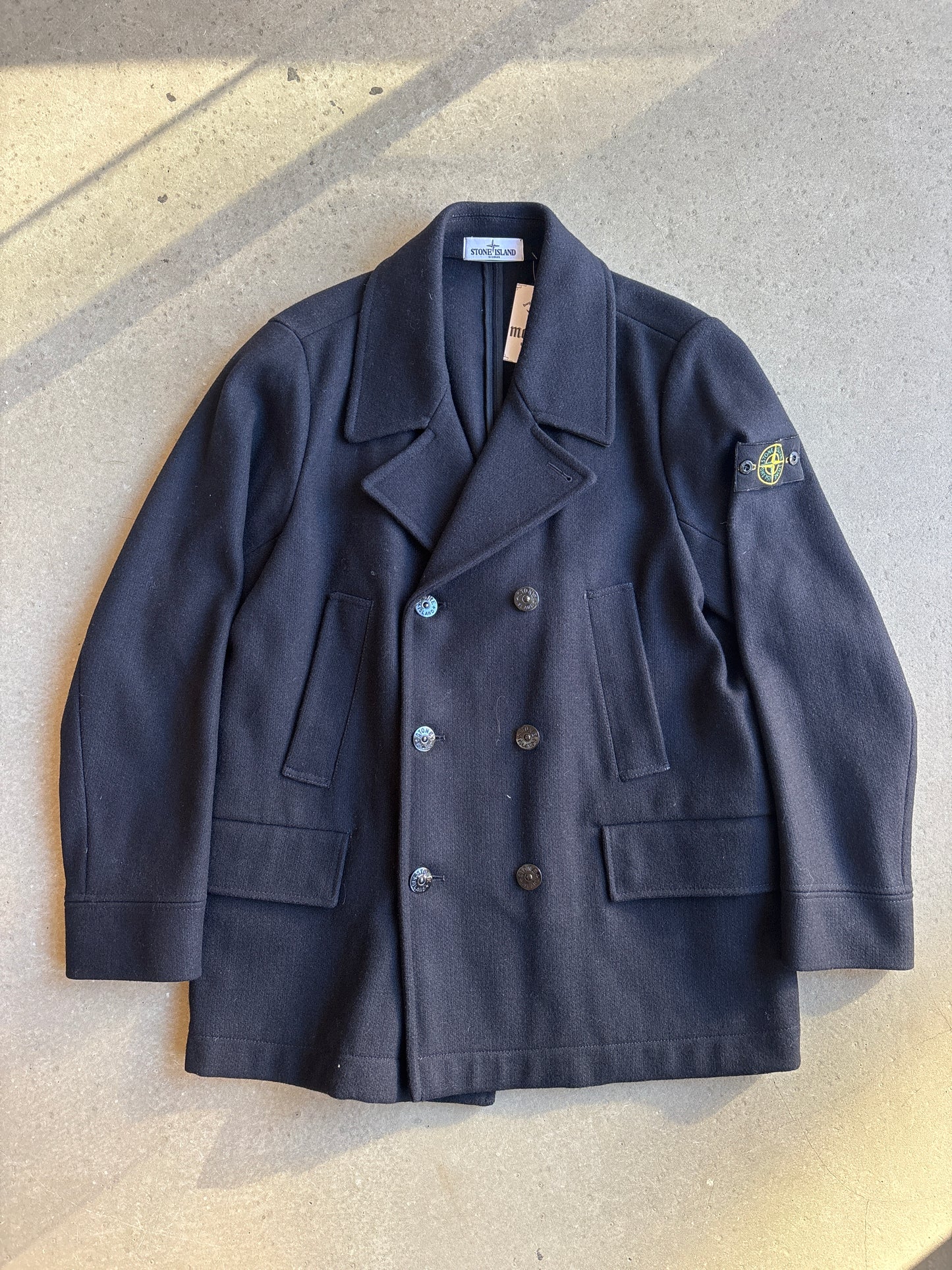 Stone Island Double Breasted Panno Speciale Jacket Black XL