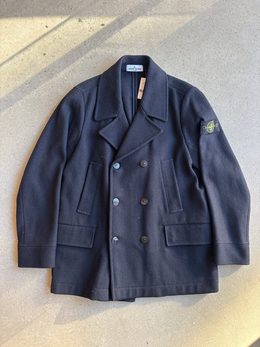 Stone Island Double Breasted Panno Speciale Jacket Black XL