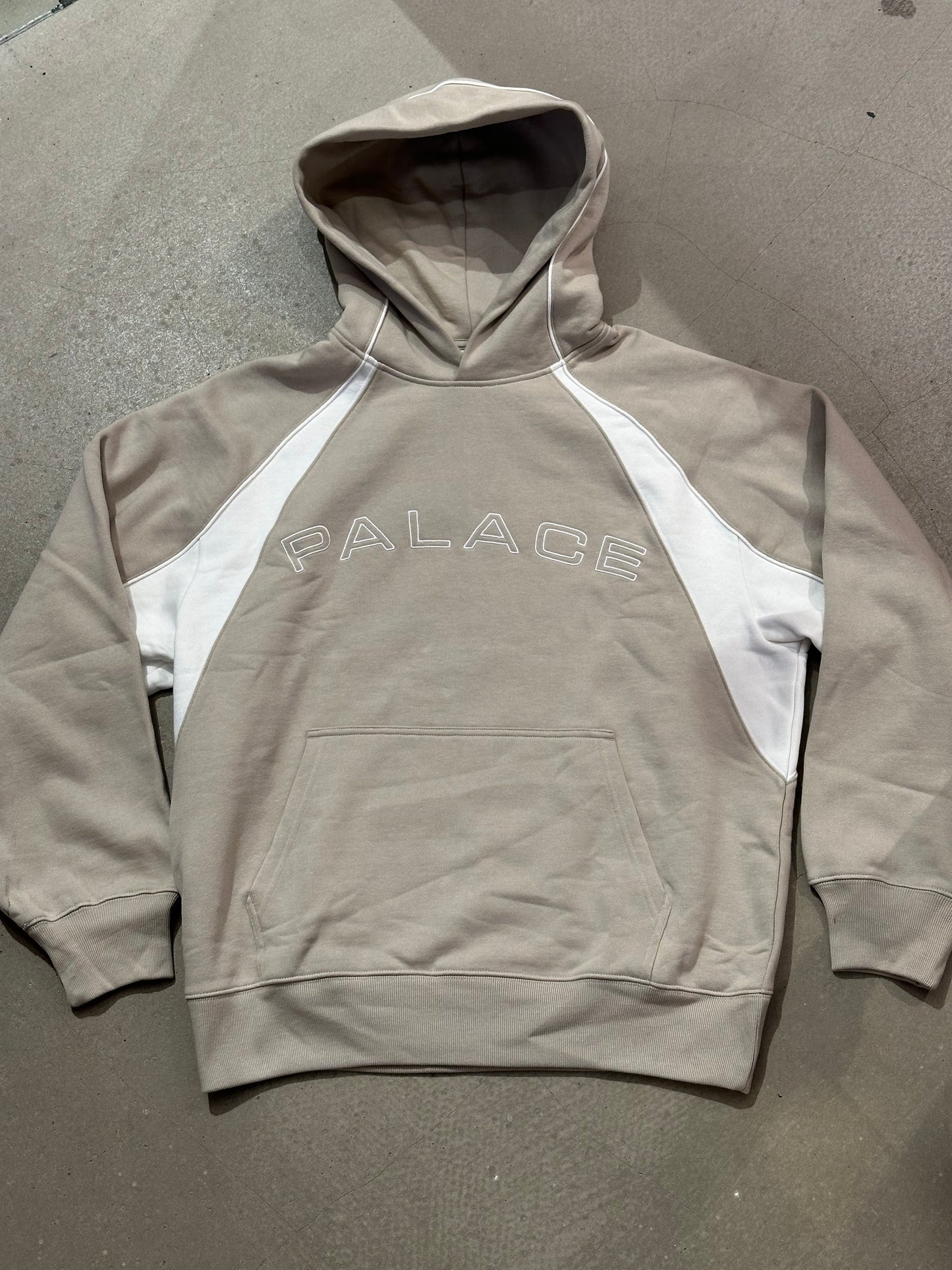Palace Piped Panel Hood Stoney Grey