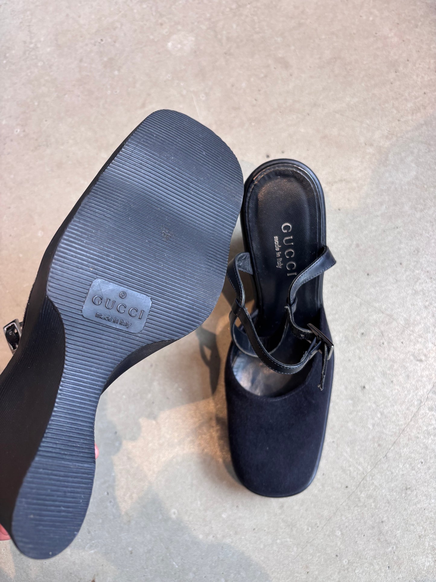 Gucci Wedge Heel Black Size 39