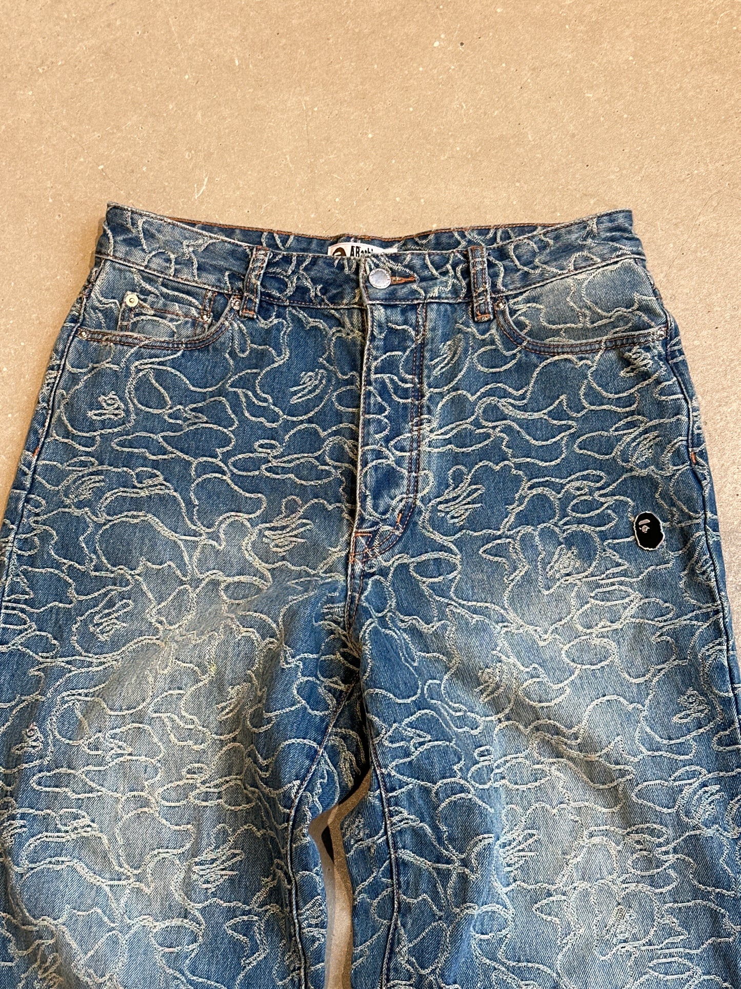 Bape Line Camo Baggy Jeans Medium