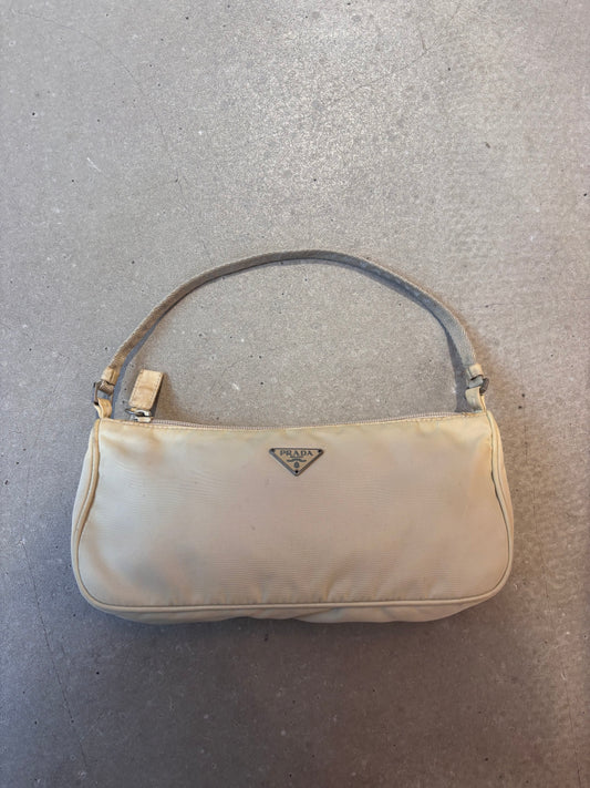 Prada Nylon Mini Handbag Cream