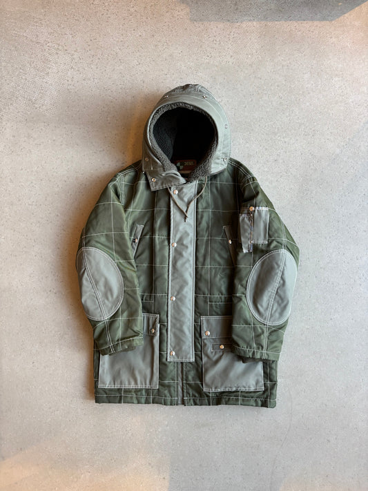 Vintage Diesel Checkered Parka Green Medium