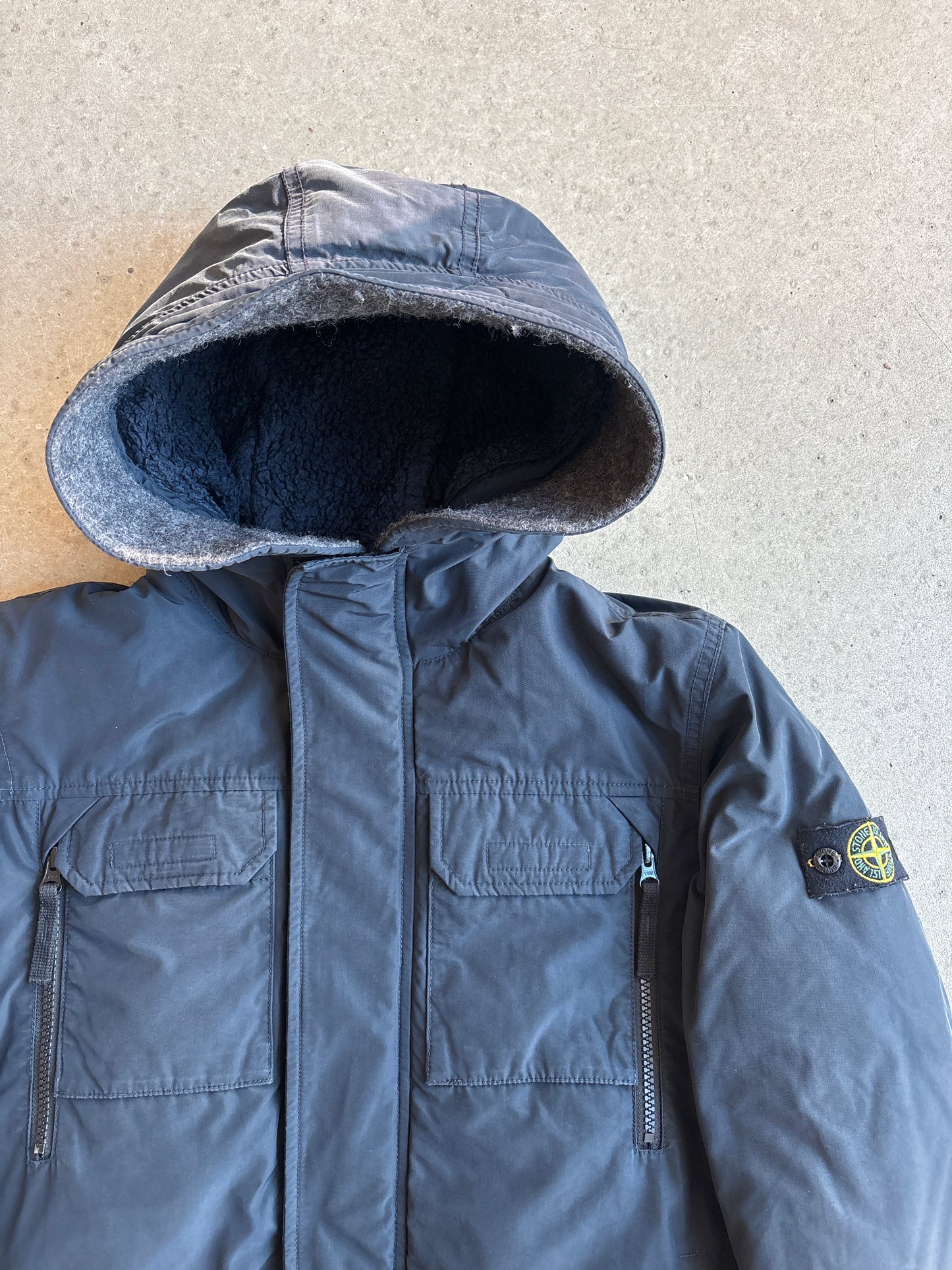 Stone Island Junior Down Jacket Navy 12