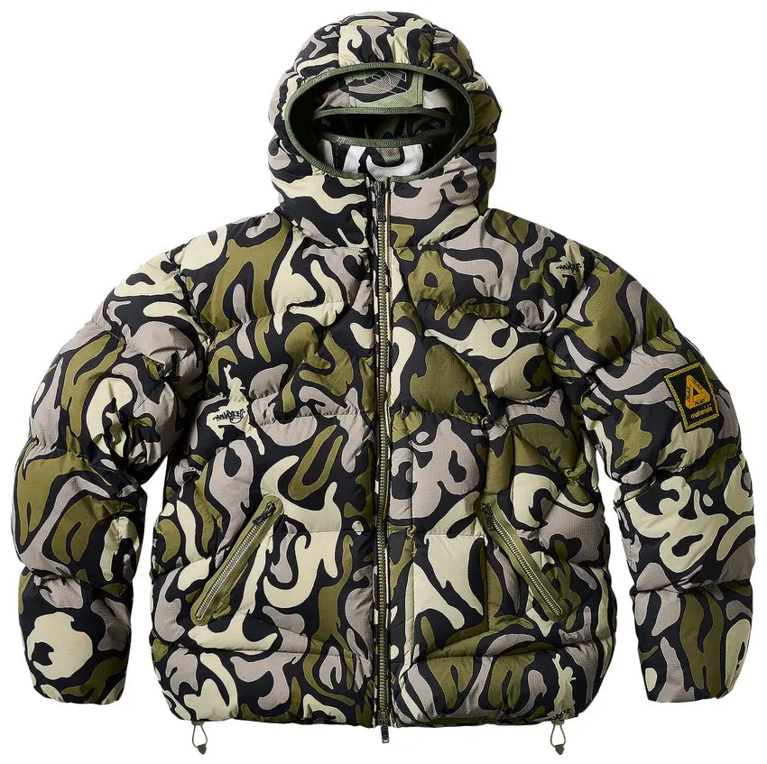 Palace x Maharishi Temple Puffa Jacket 'DPM Kor Om'