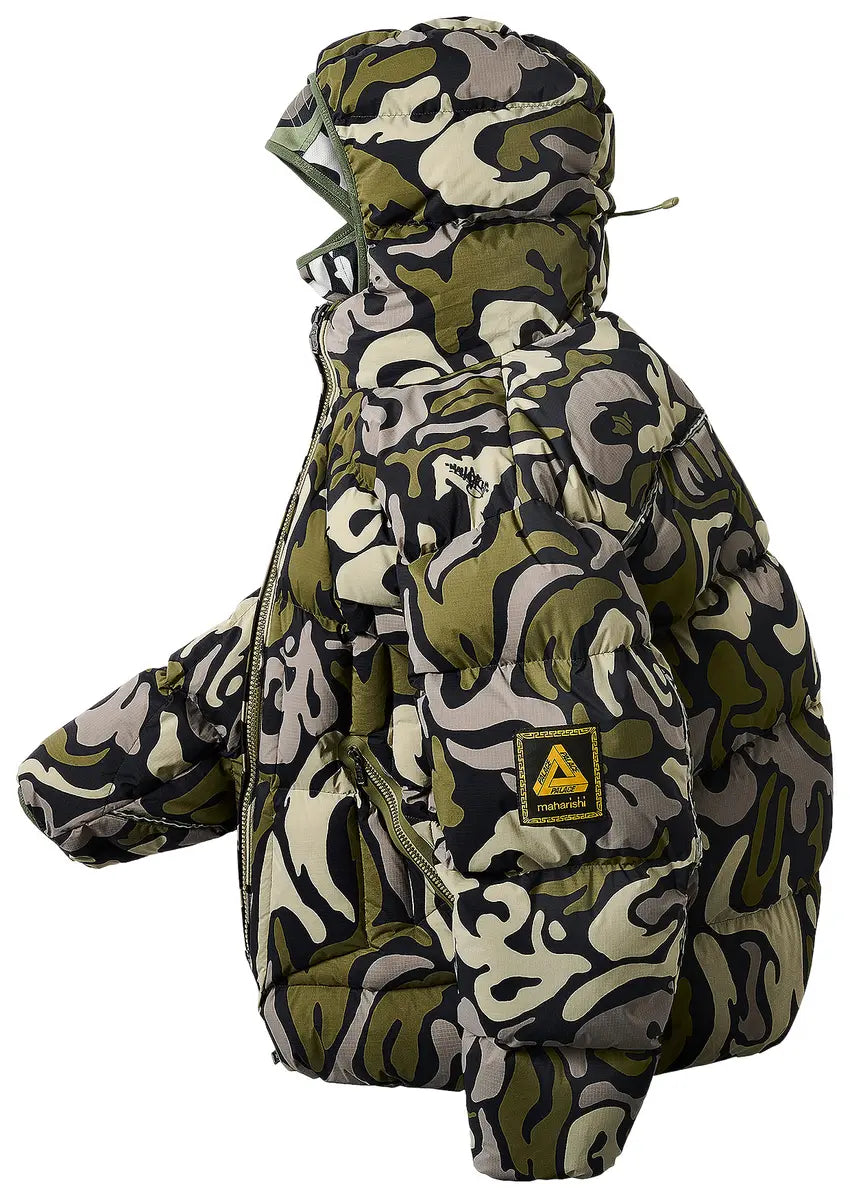 Palace x Maharishi Temple Puffa Jacket 'DPM Kor Om'