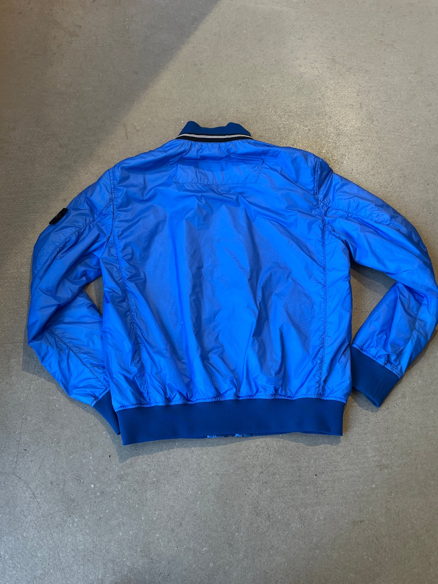 Stone Island Tyveck Micro Rip Stop Bomber Jacket Blue XL