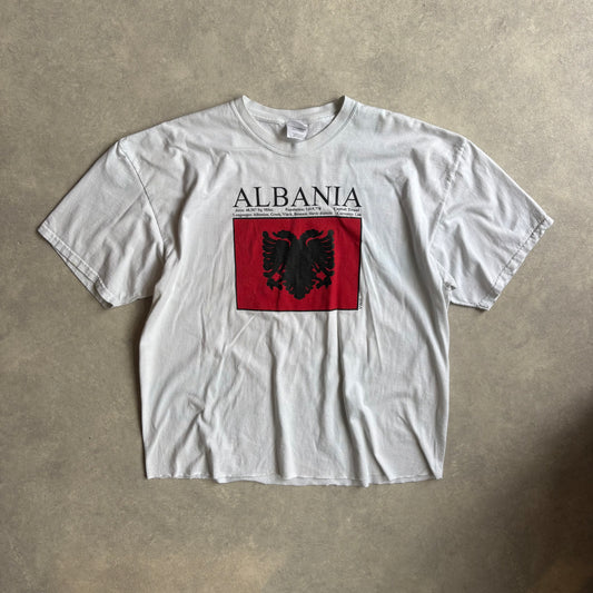 Vintage Albanian Flag T-Shirt XXL