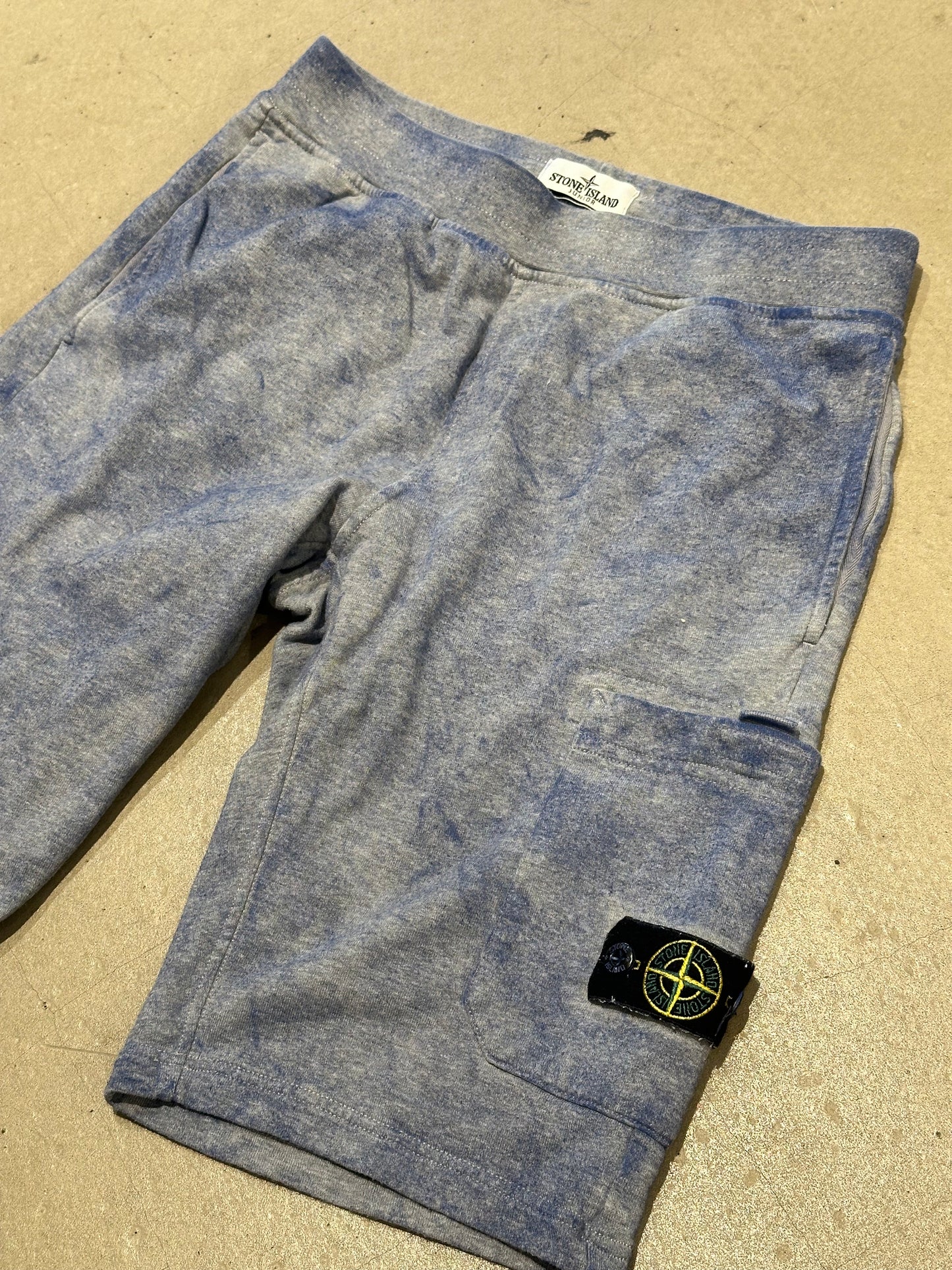 Stone Island Junior Dyed Shorts Blue 14 Years