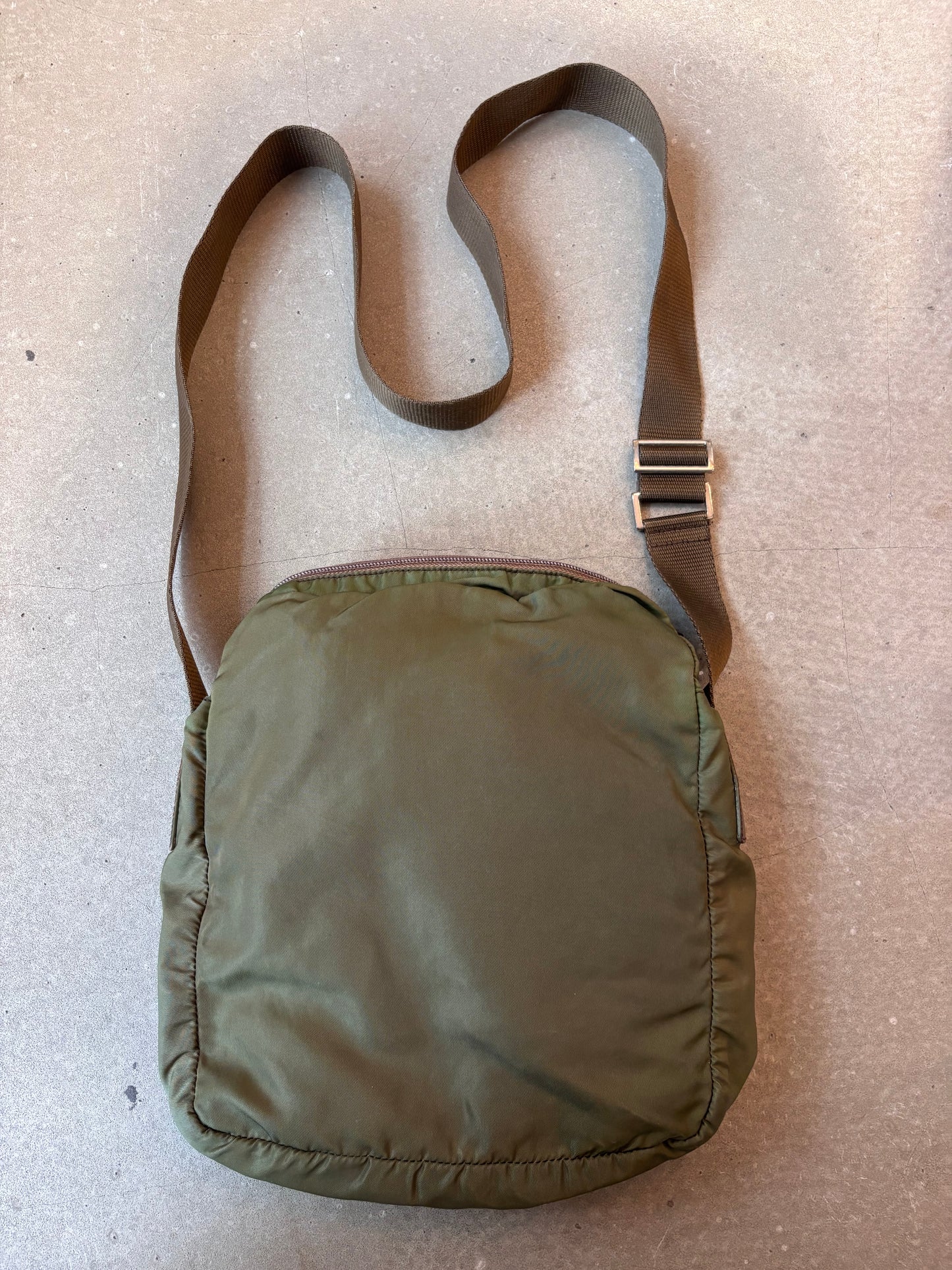 Prada Nylon Shoulder Bag Green