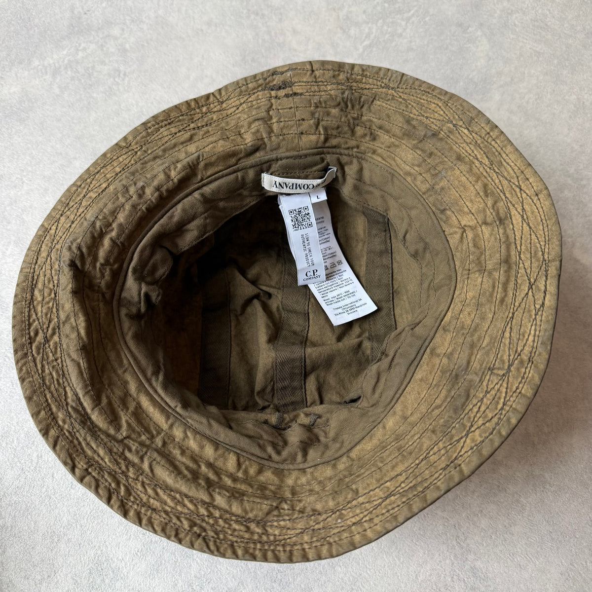 C.P Bucket hat Olive / Brown Size L