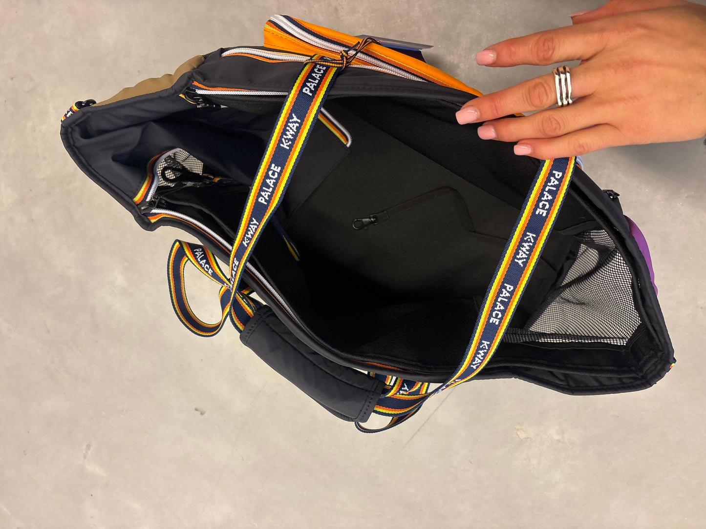 Palace x K-Way Pet Bag 'Multicolor/Purple/Orange'