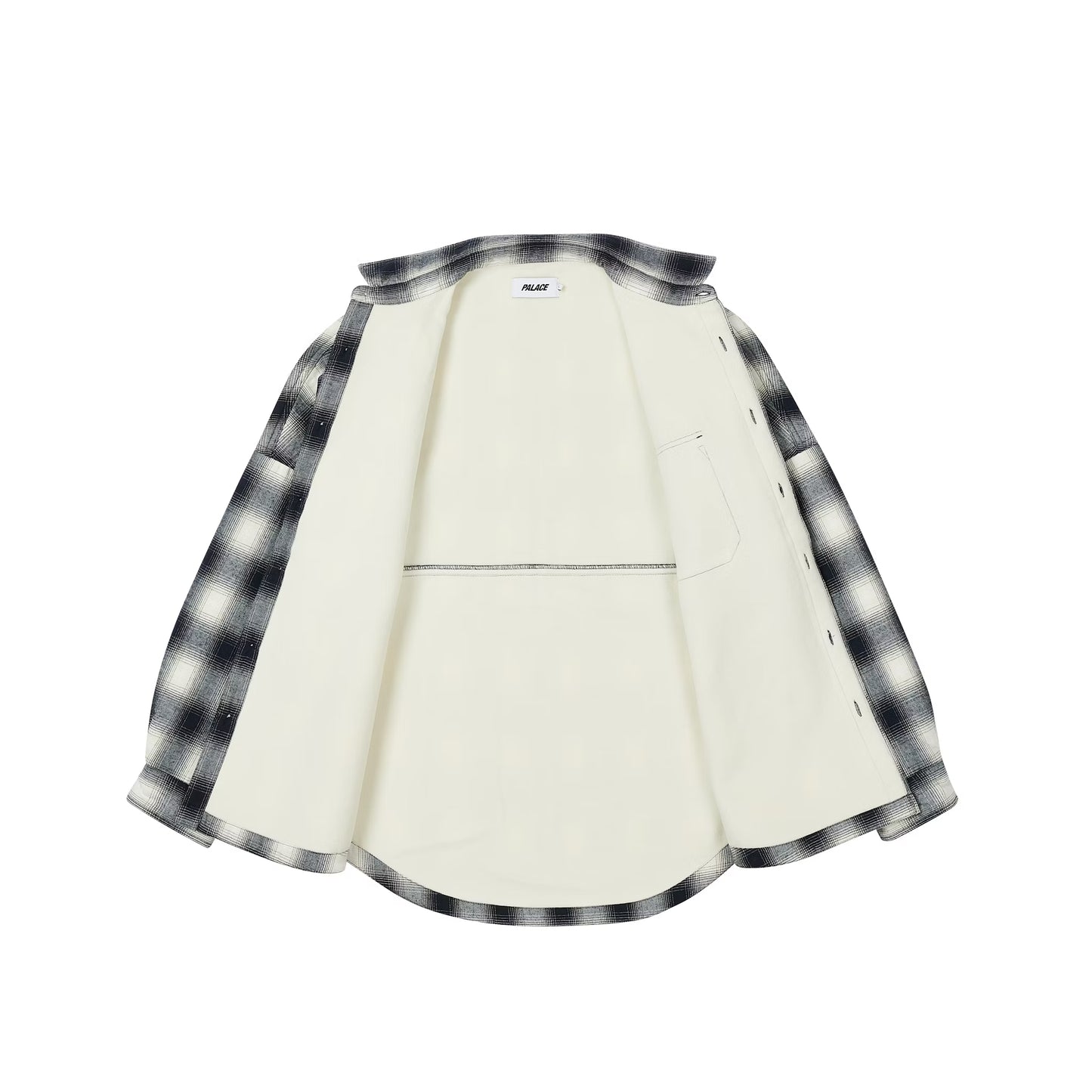 Palace x Neighborhood Shirt Grey Ombre Plaid