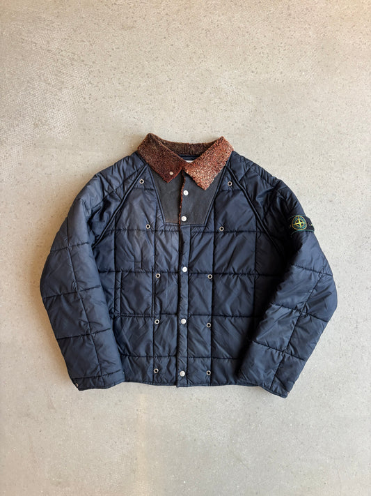 Stone Island Quilted Liner jacket Shearling Collar