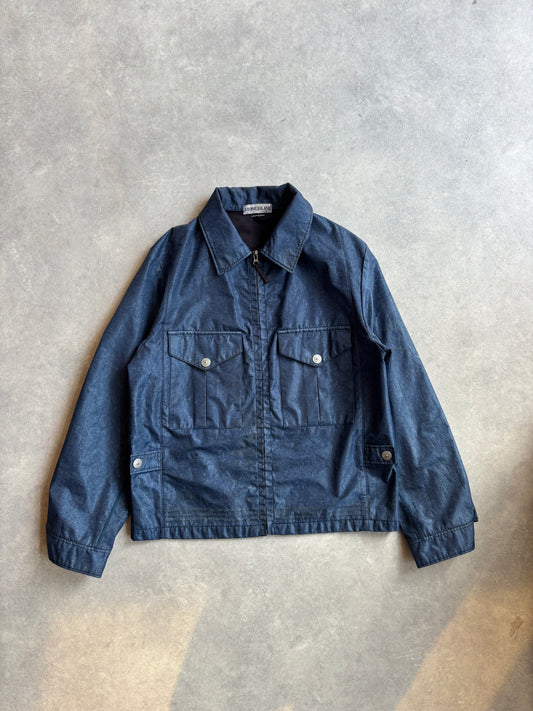 Stone Island Laminated Webbing Jacket  S/S 2001 Blue M