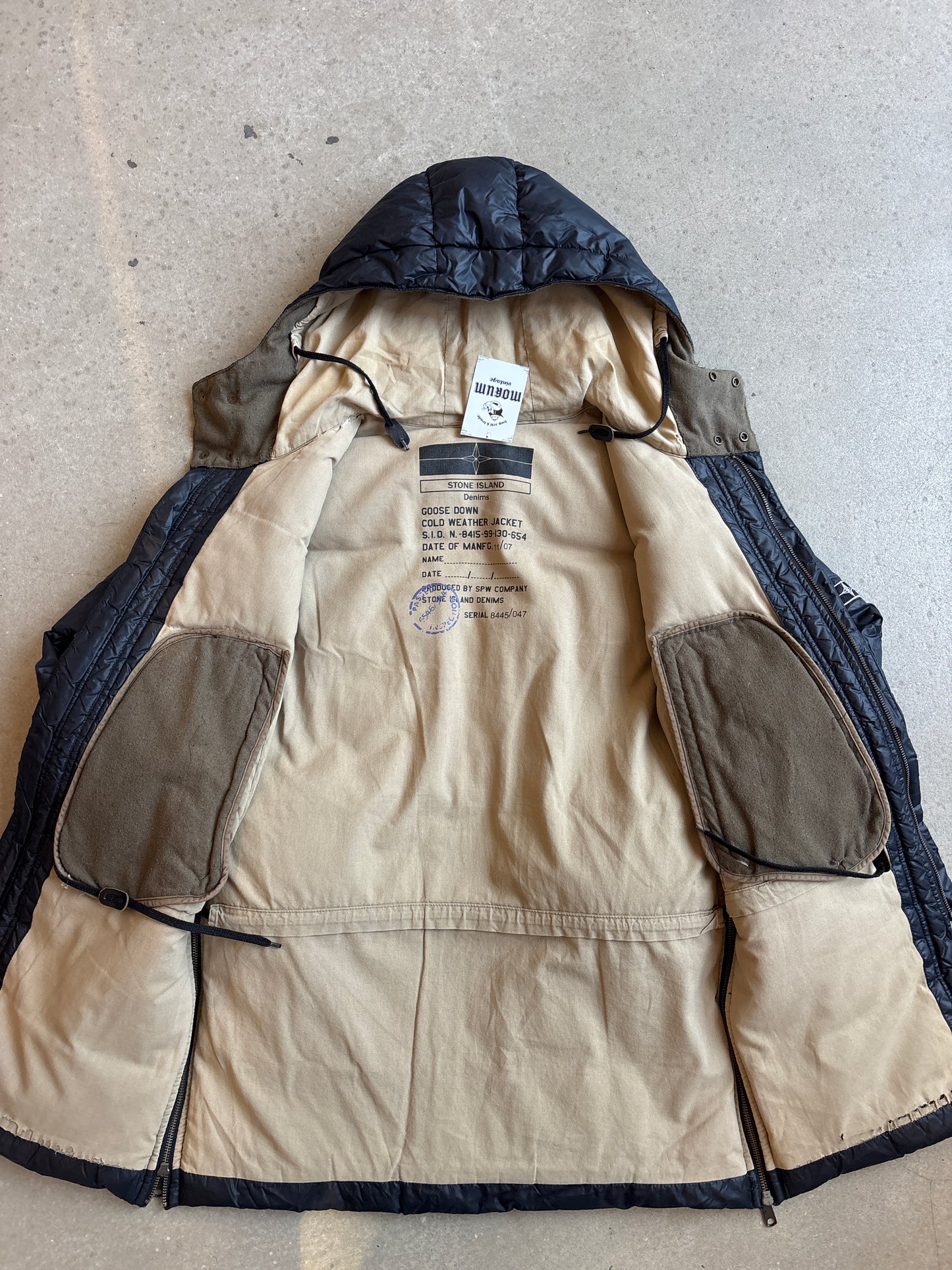 Stone Island Denims Goose Down Cold Jacket Green Small