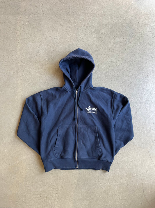 Stussy Amsterdam Zip-Up Hoodie Navy L