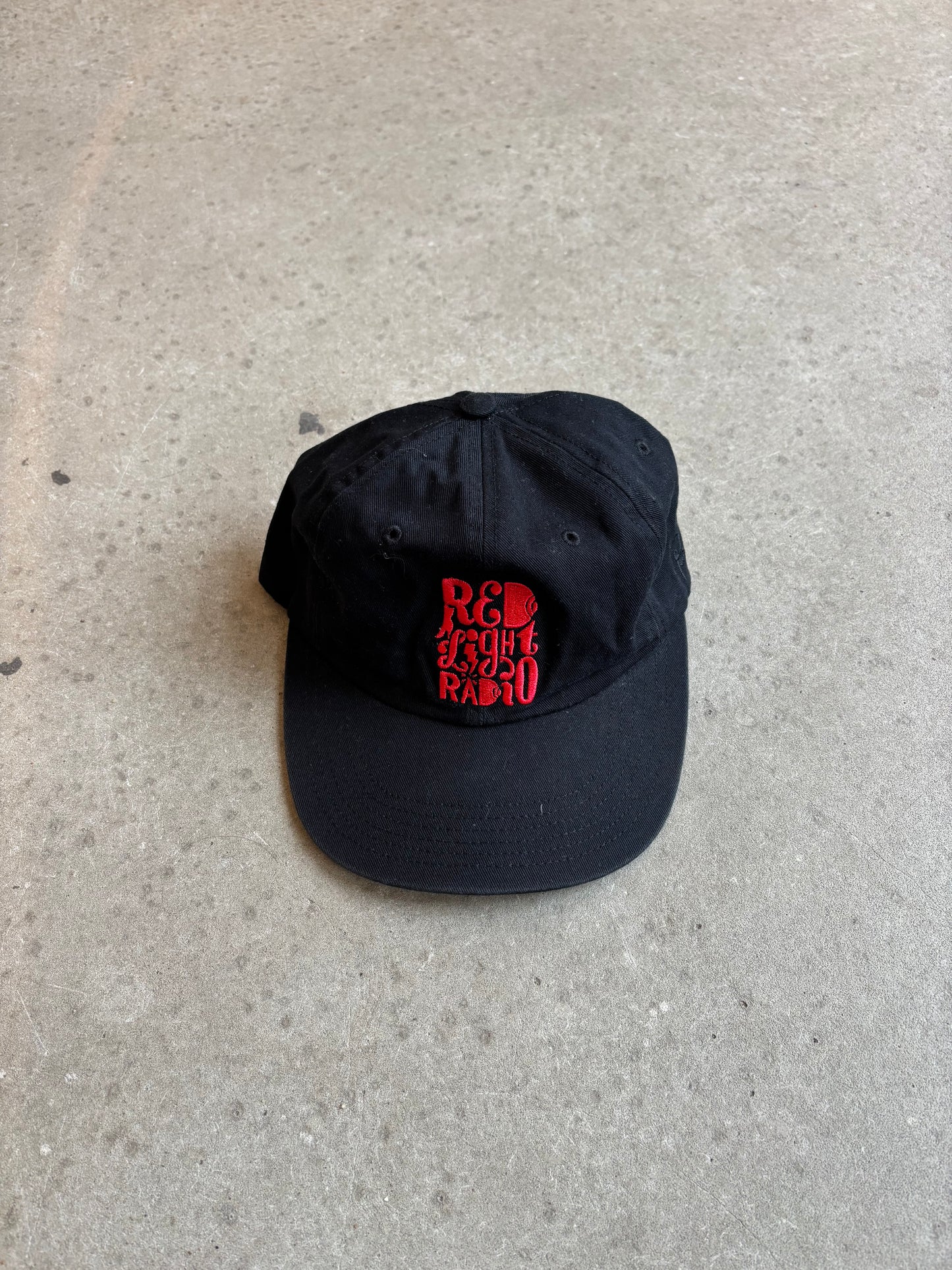 Parra x Red Light Radio 6 Panel Cap Black