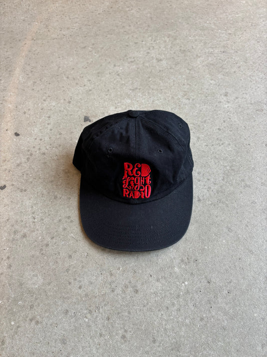 Parra x Red Light Radio 6 Panel Cap Black