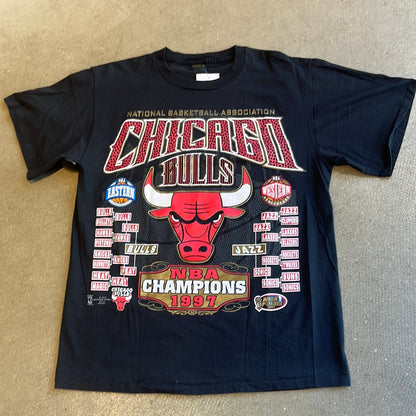 Vintage Chicago Bulls Champions 1997 Black XL