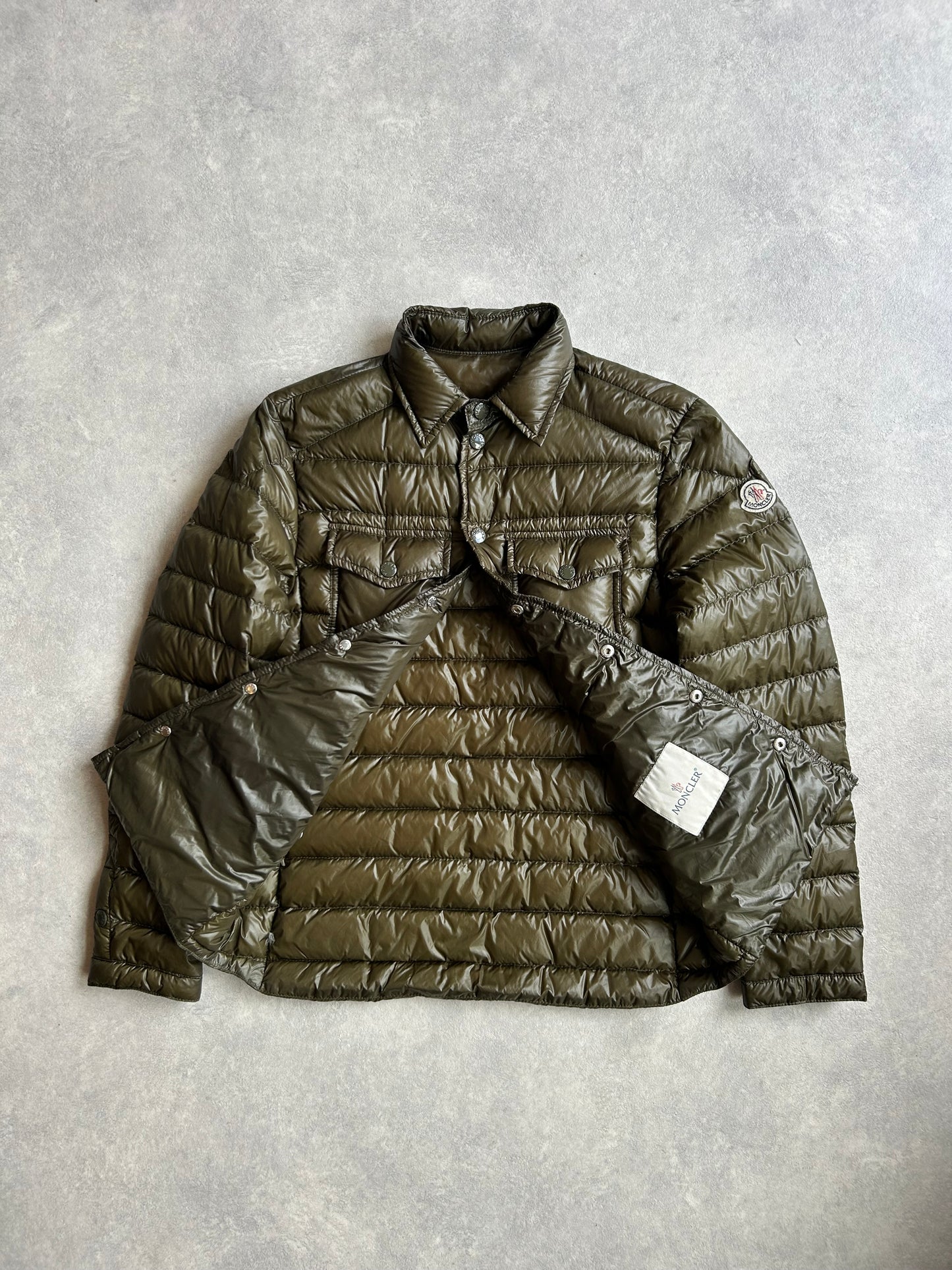 Moncler Gregoire Gewatteerd jack Khaki Groen XS